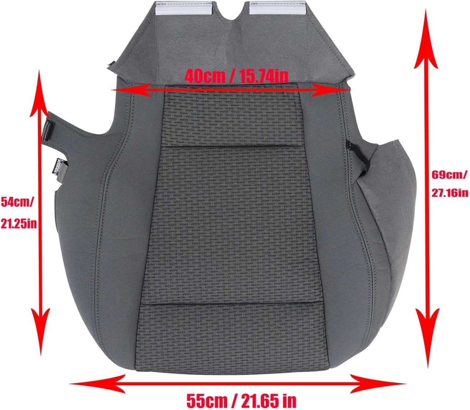 FZJDSD Dark Gray Cloth Driver Side Bottom Replacement Seat Cover & Seat Foam Cushion Compatible with Ford F150 XLT 2015 2016 2017 2018 2019 2020