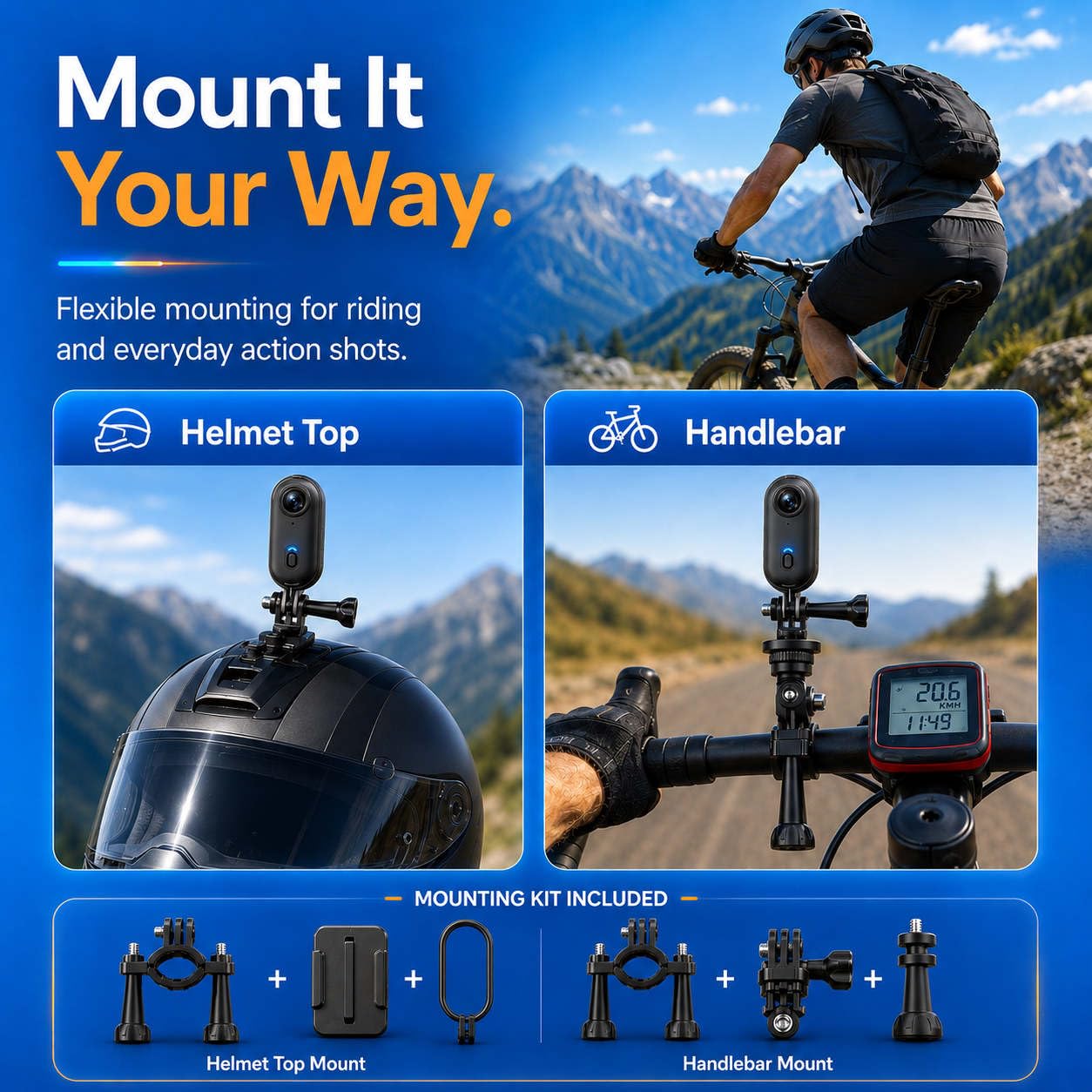 H88 4K Body Camera con registrazione audio e video, videocamera impermeabile 4K, magnetica e clip a 360°, batteria 120 min per ciclismo, passeggiate con animali domestici (4K-Pro-64G)