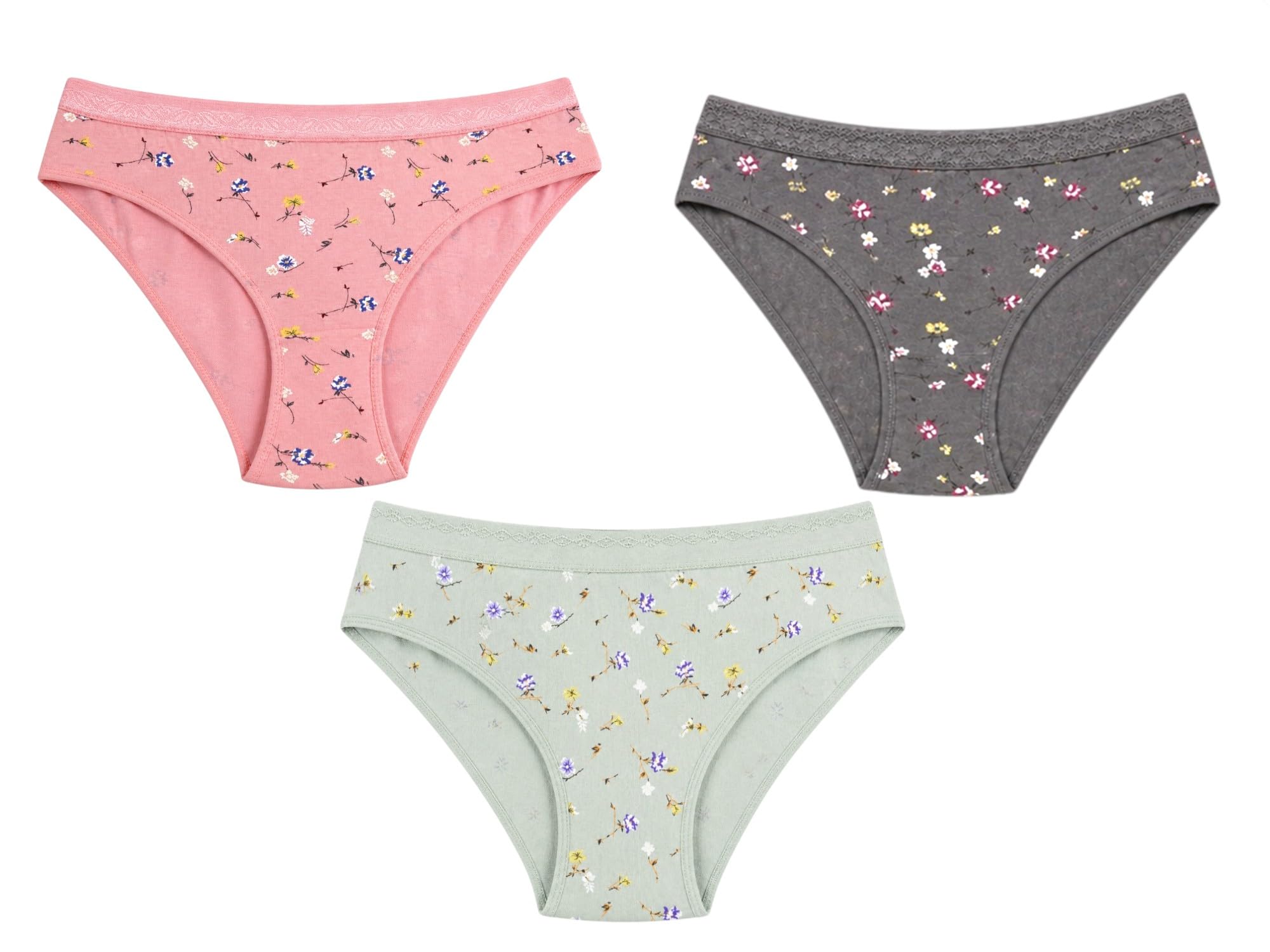 vikzarray Women Cotton Panties Combo Pack | Soft Breathable Bikini Briefs for Women | Stretchable Printed Underwear Mid Rise Soft Innerwear-picture-24