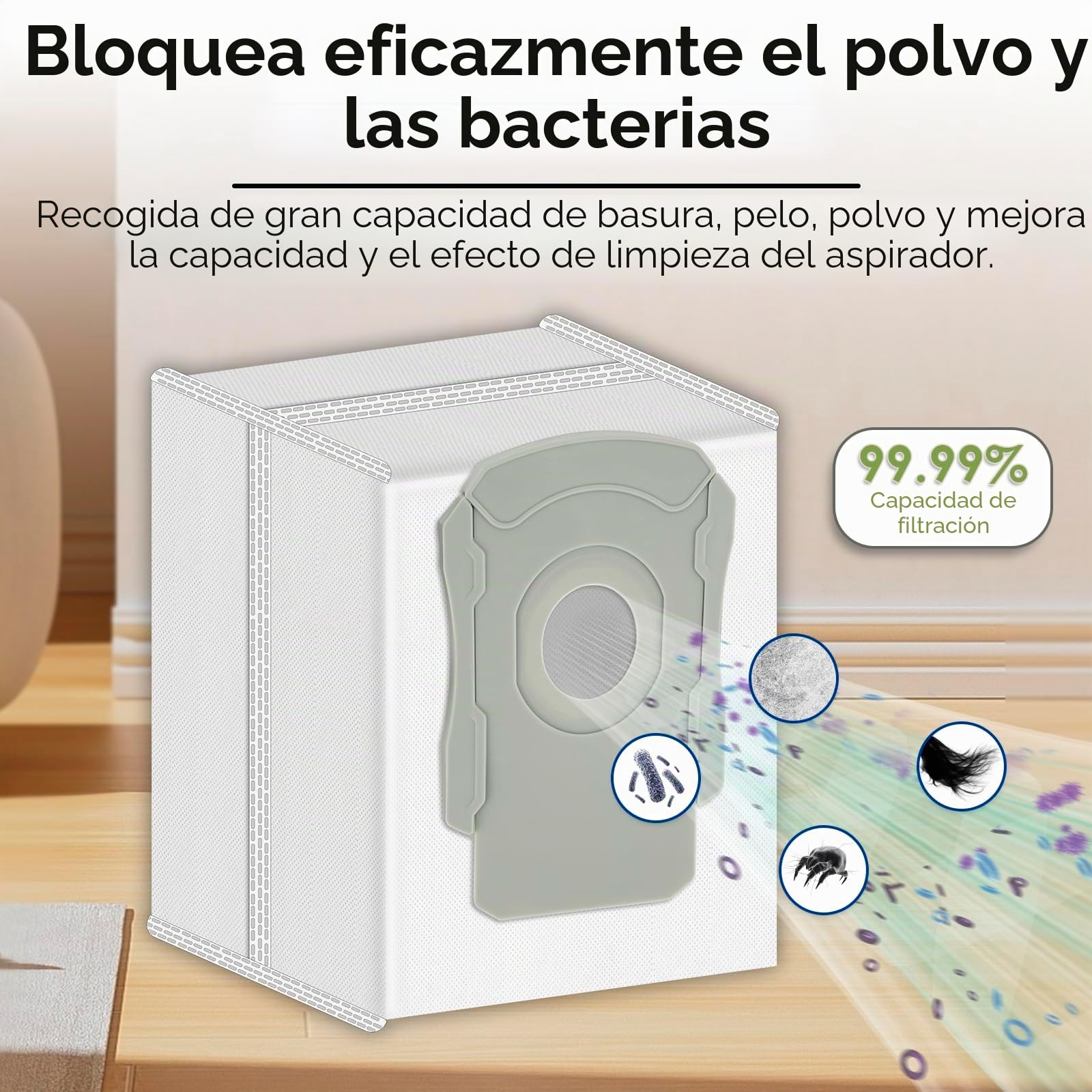 (30 piezas) Repuestos para iRobot Roomba Combo j7+, Combo j9+, Combo 10 Max, 2 juegos de cepillos giratorios, 4 almohadillas para fregona, 8 filtros HEPA, 6 bolsas para polvo, 8 cepillos laterales