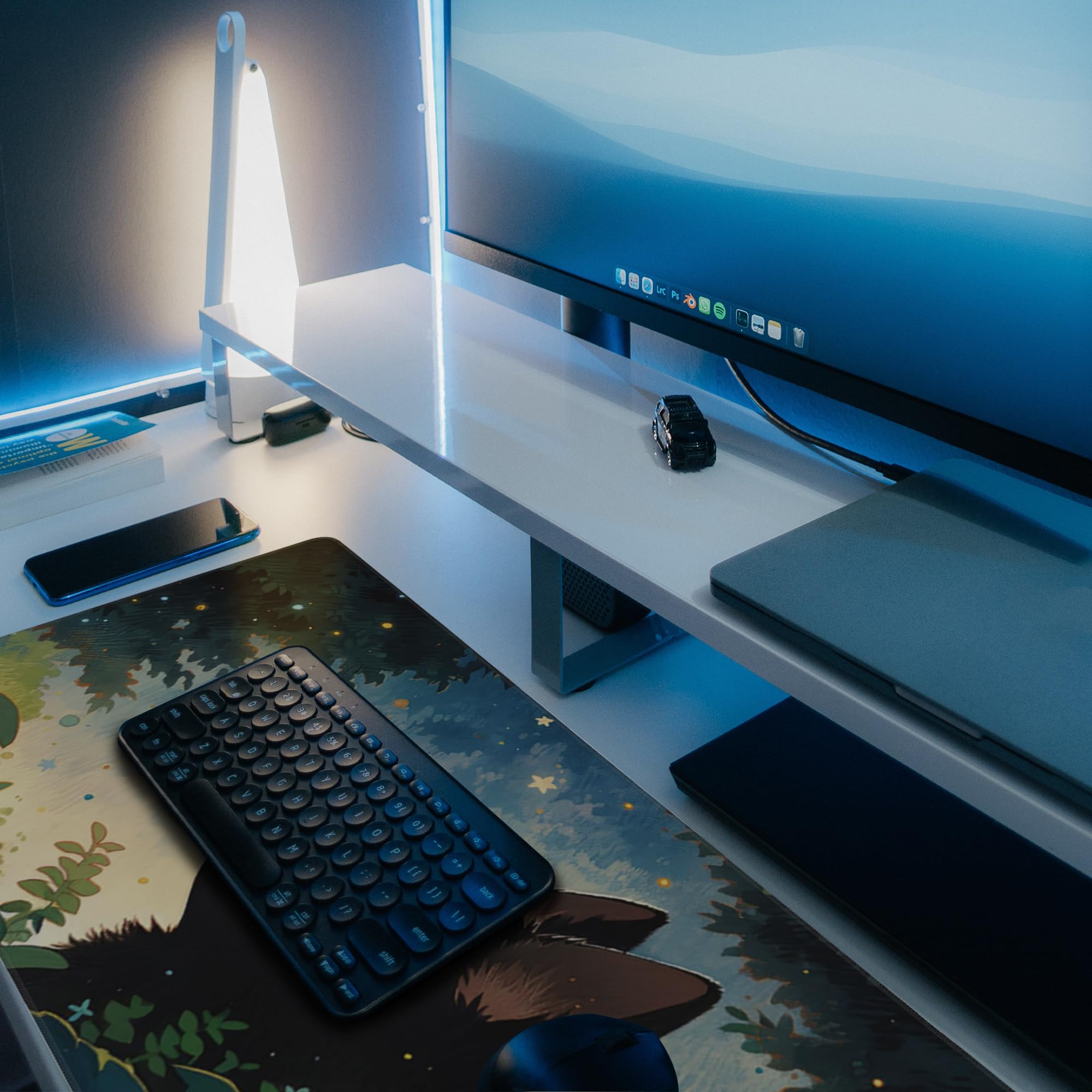 LIMKRIAN Cute Black Cat Desk Pad, Large Gaming Mouse Pad, Mouse Pads For Desk, Non-Slip Keyboard Mouse Pad For Desktop Computer, Laptop, Office, Work, Game, Home, 80 - View #8