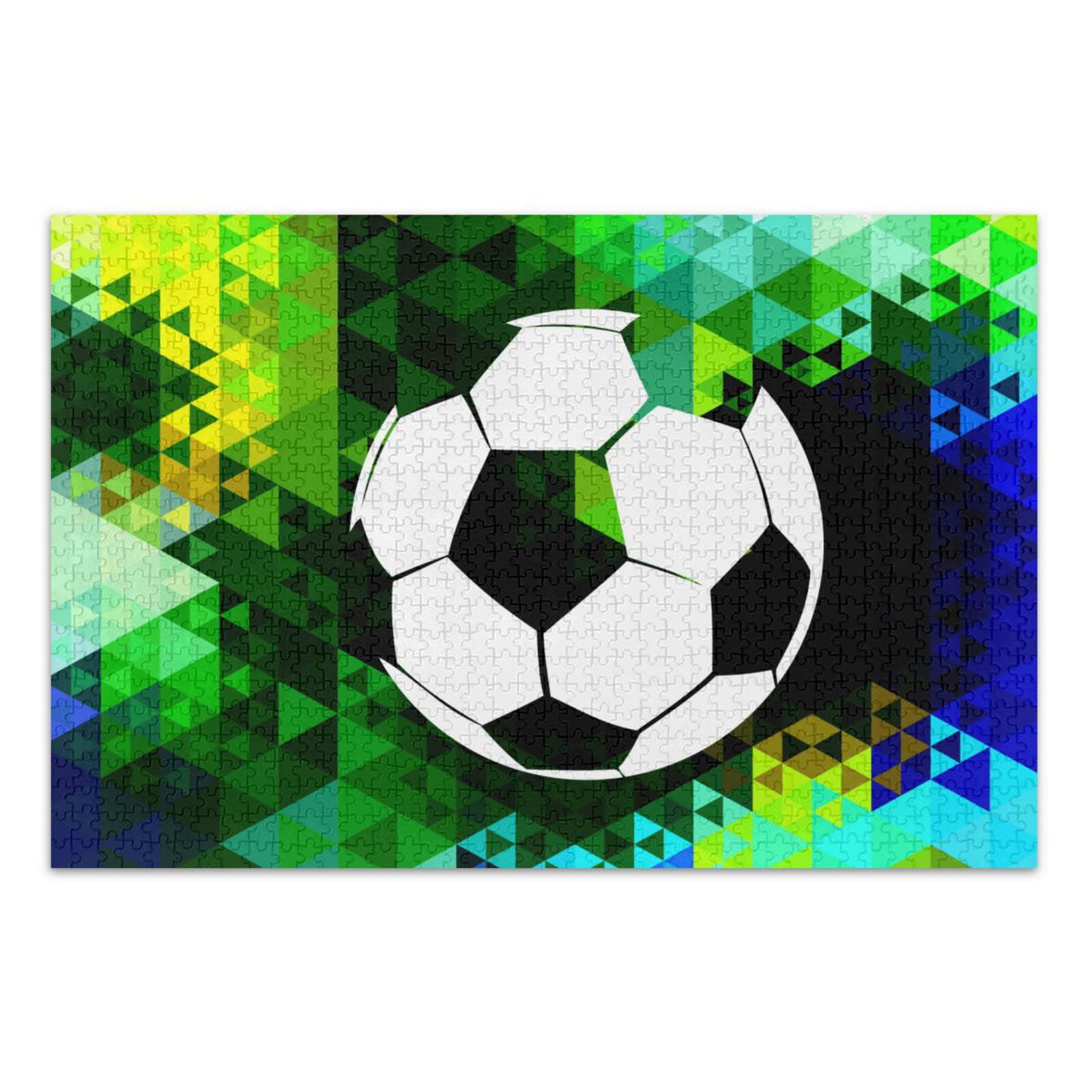 Arte Colorido Balón De Fútbol Puzzle 500 1000 Piezas Rompecabezas Adultos Juguetes Juego de Rompecabezas Ilustraciones para Adolescentes Niñas