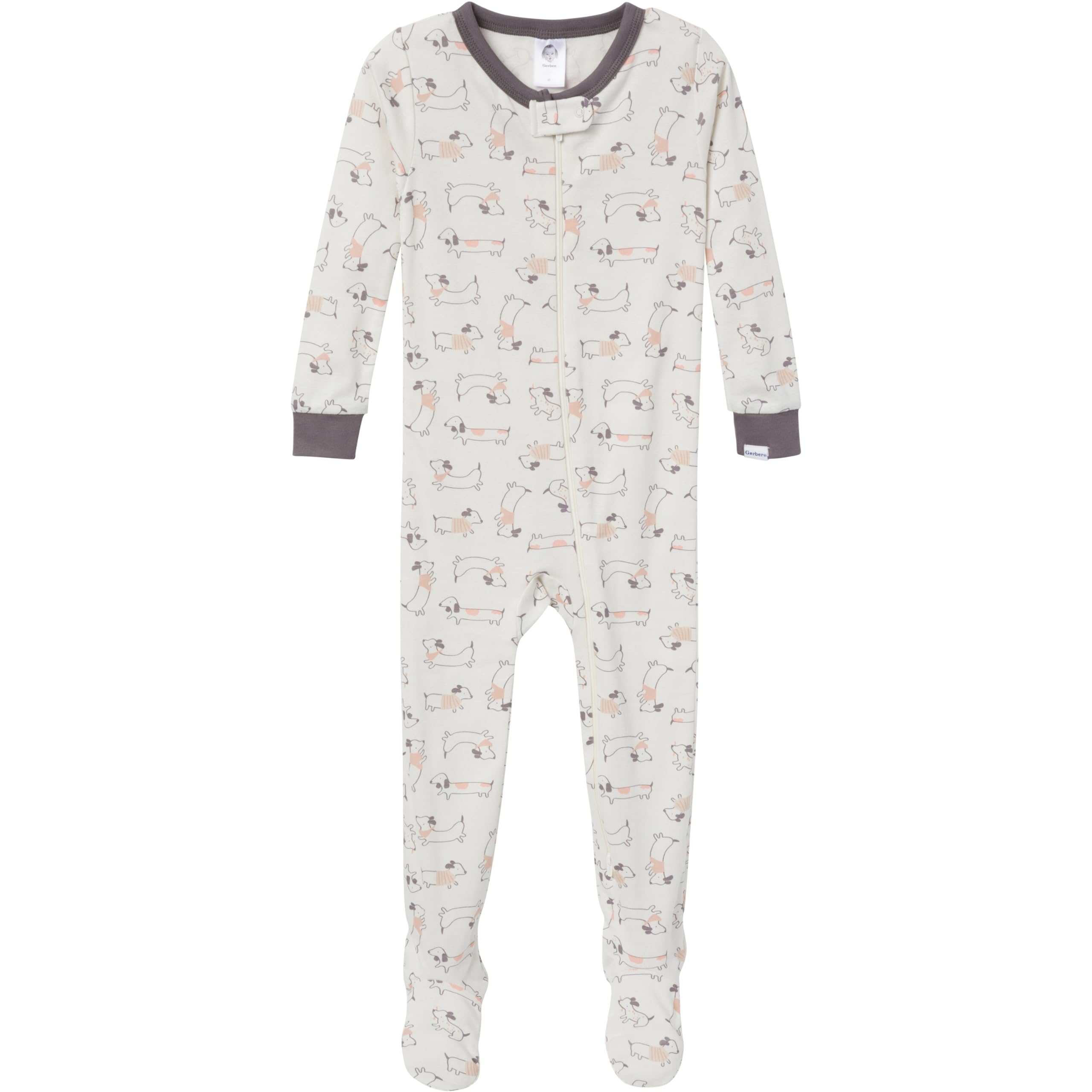 Gerber Unisex-Baby 4-Pack Footed Pajamas, Dog