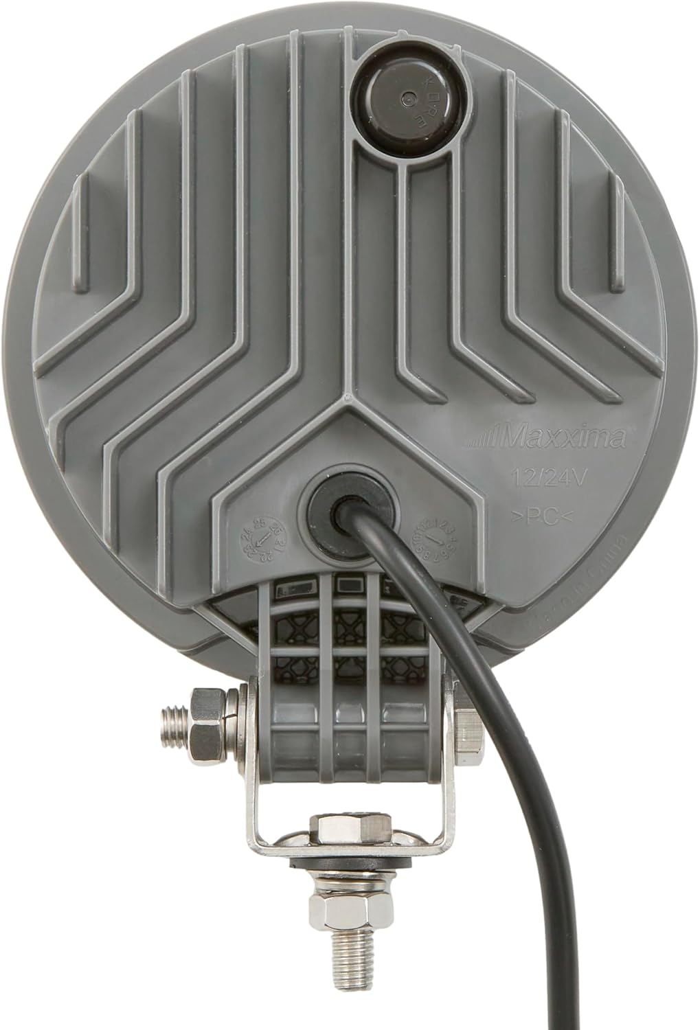 Maxxima 15 LED Round Work Light for Trucks and Heavy Duty, Amber Lens 12/24VDC MaxxHeat