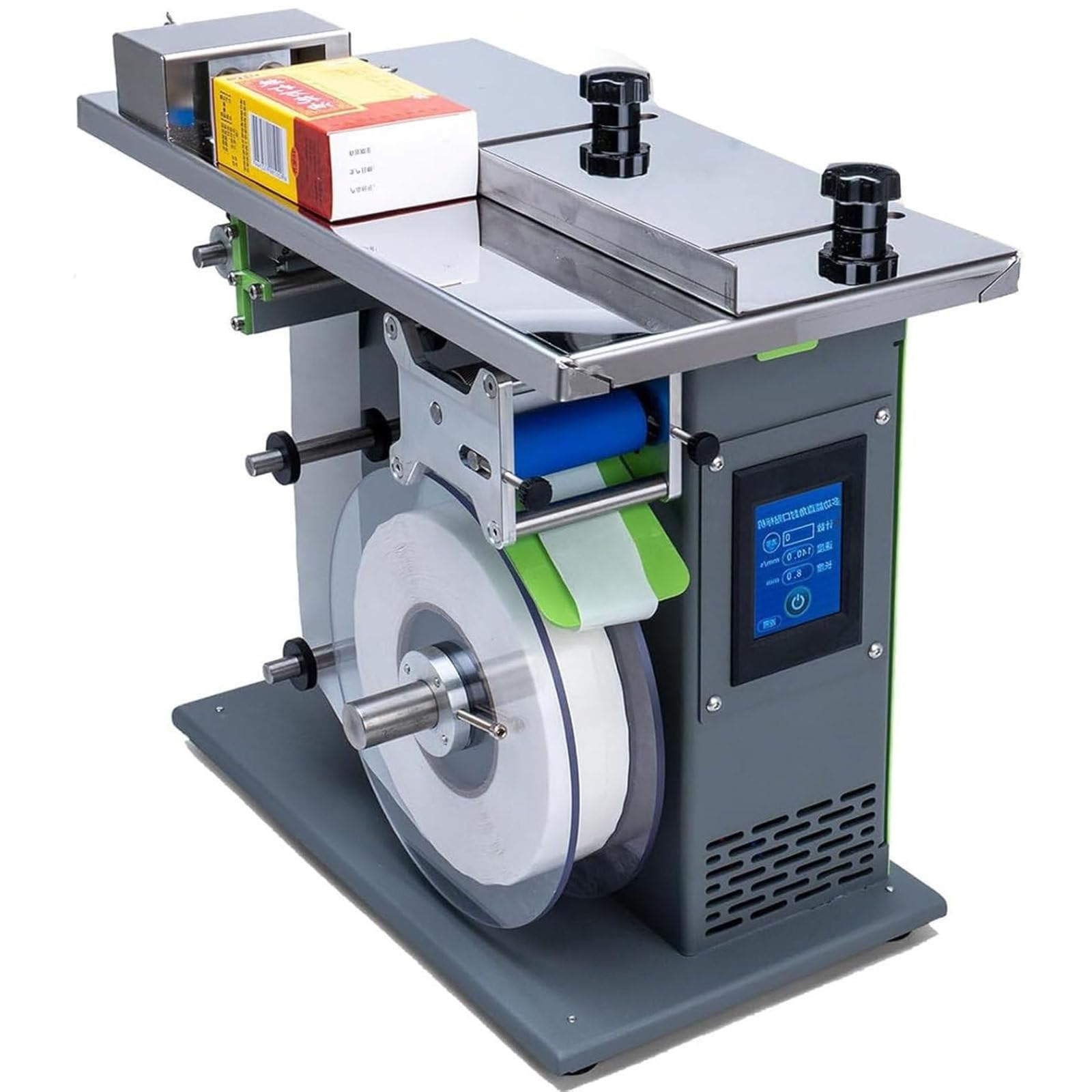 Etichettatrice automatica ad angolo retto con controllo PLC per applicazione precisa su varie superfici