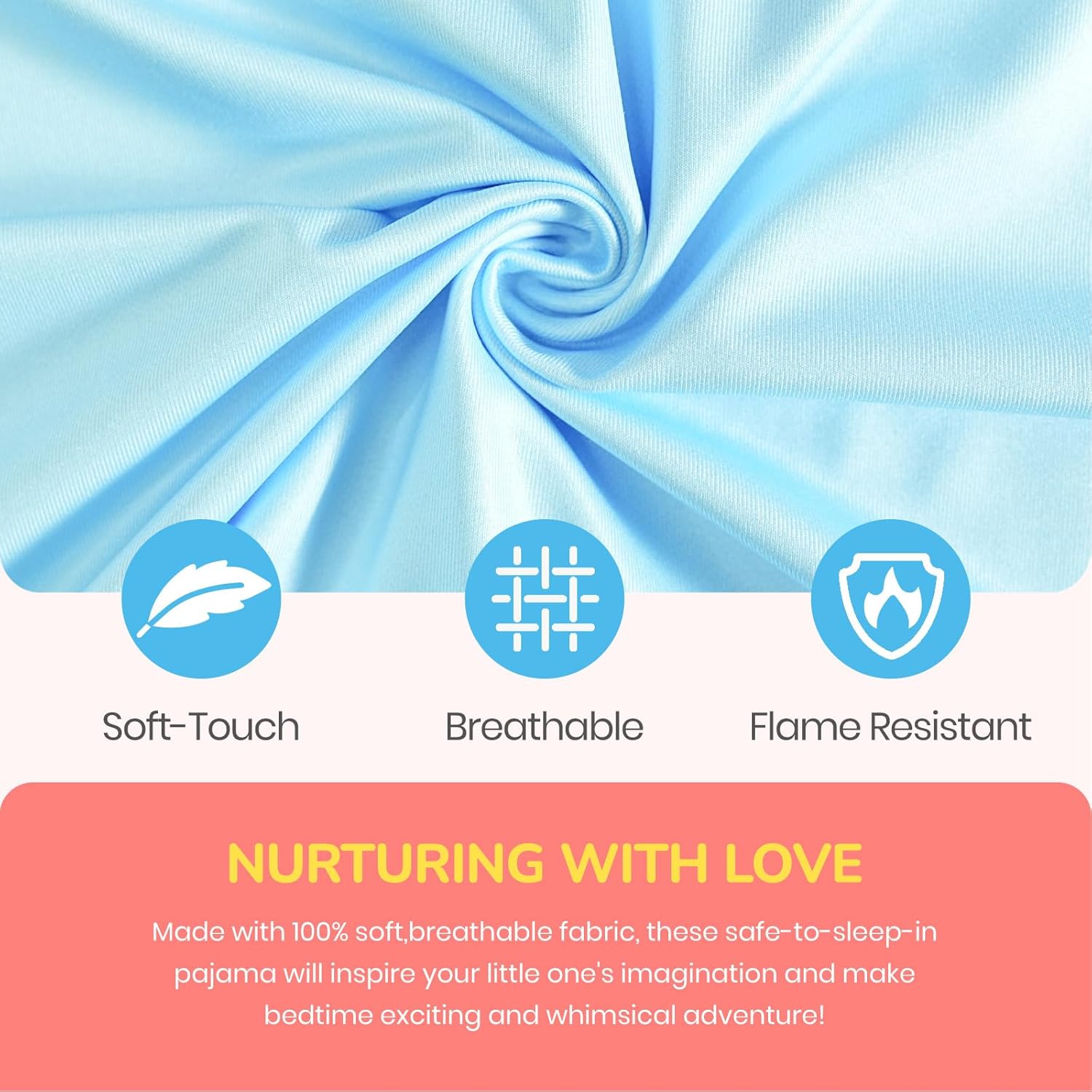 LQSZ Girls Pajamas Set Toddler Girls Gifts PJs Summer Sleepwear for Little Kids 2-12 Years - Image 4