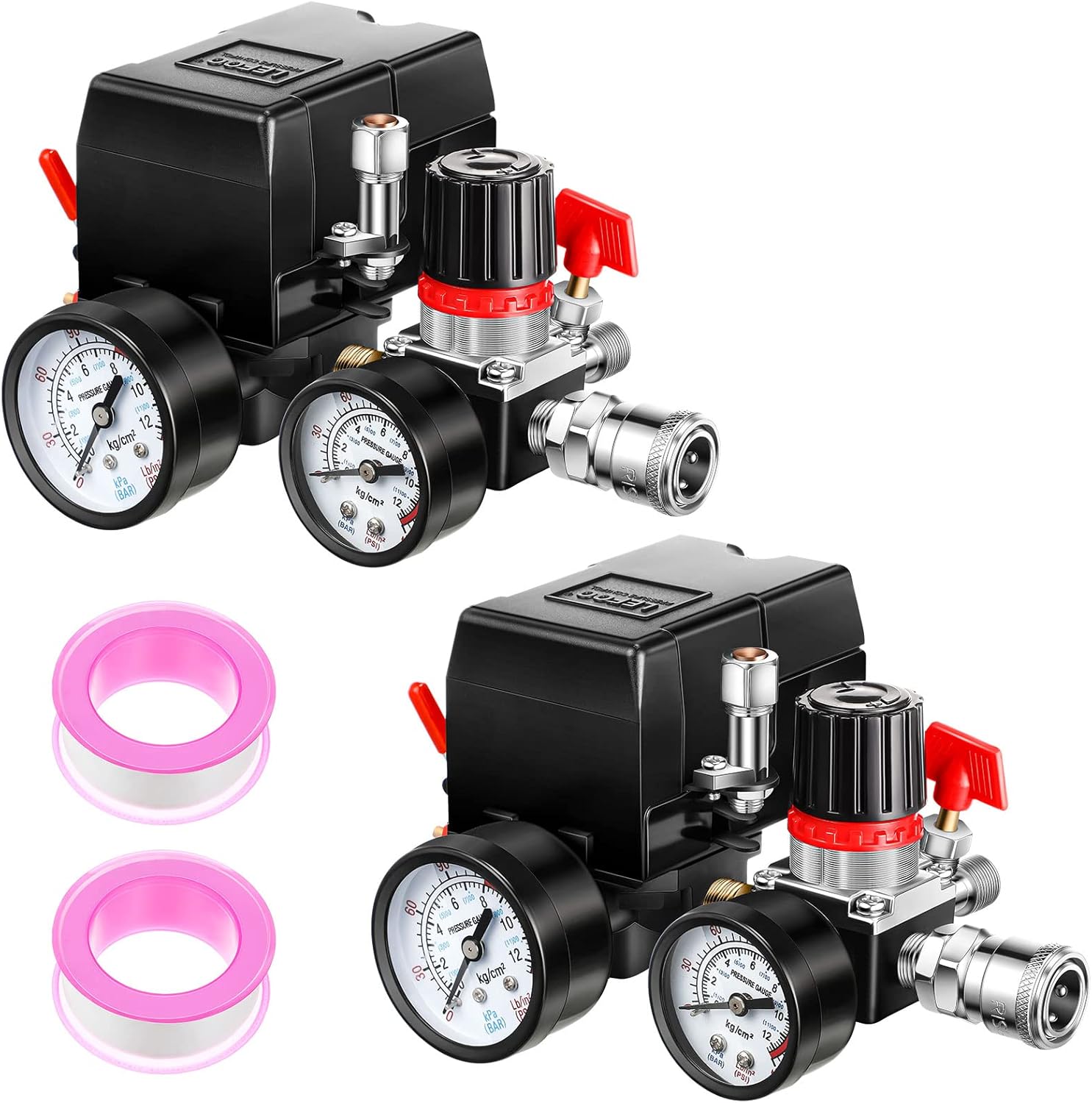2 Pieces American Pattern Air Compressor Pressure Switch Manifold