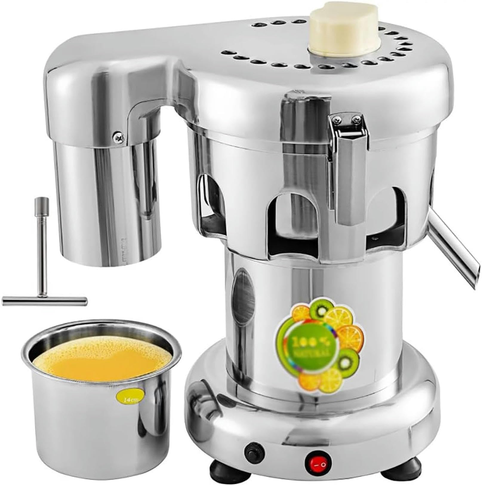 MYUYEE Commercial Juicer, 370W Centrifugal Juicer, Suitable for Juice Shops, Restaurants, Hotels Squeeze Fruits Vegetables