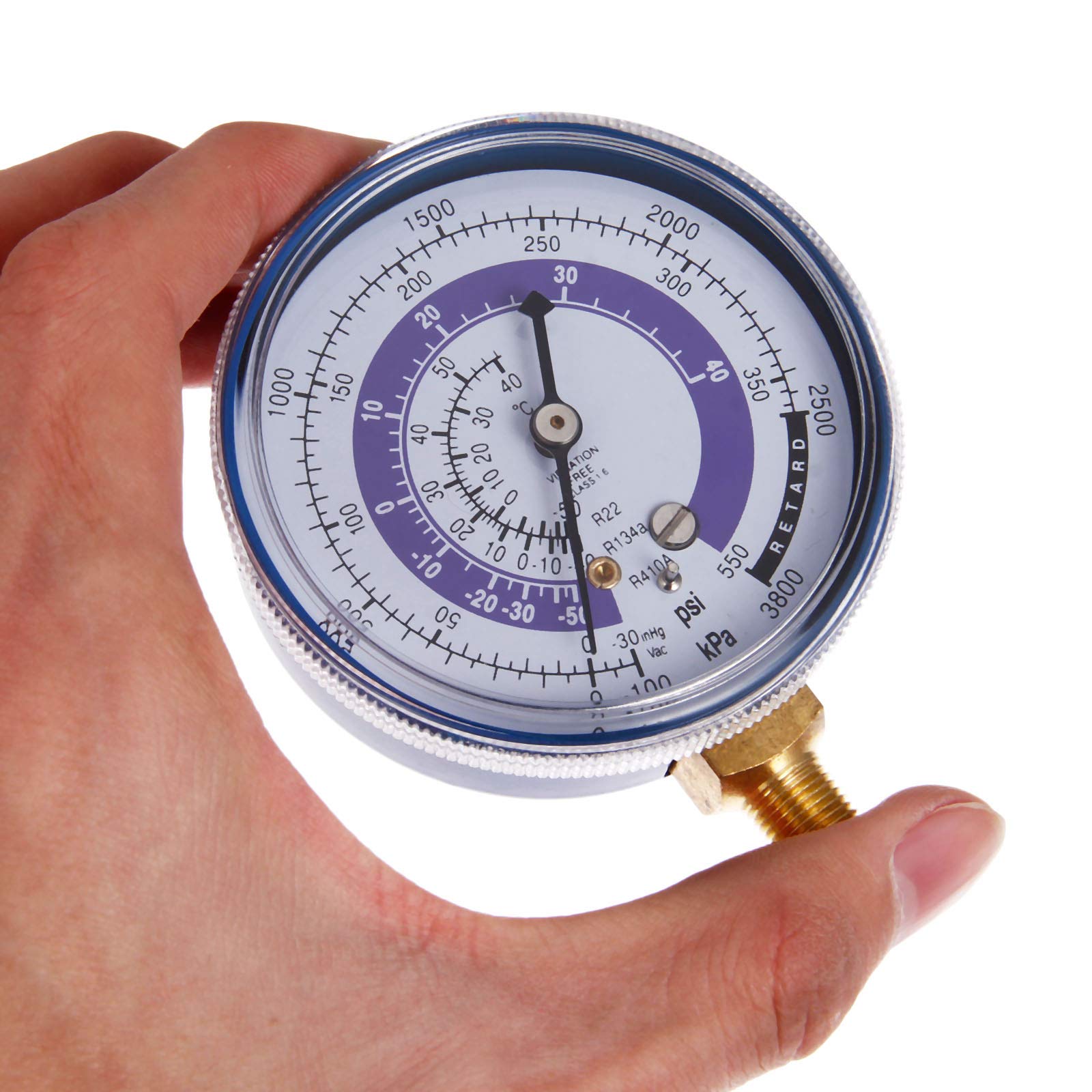 Amazon.co.jp: R134A 冷媒高低圧ゲージ エアコン 冷媒高圧および