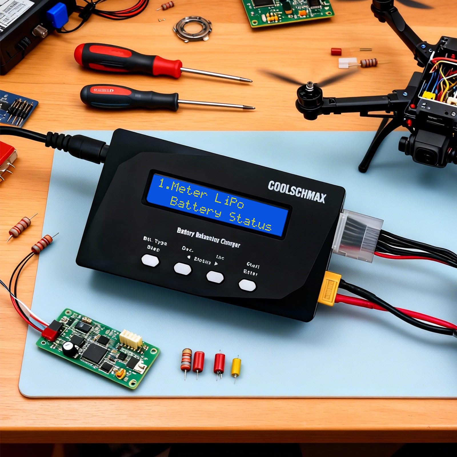 Balance Battery XT60 - Cargador descargador, medidor de resistencia para 1-6S LiPo, LiFePO4, Li-ion, LiHv, 1-15S NiMH, NiCd, 1-10S Pb, para drone RC Car