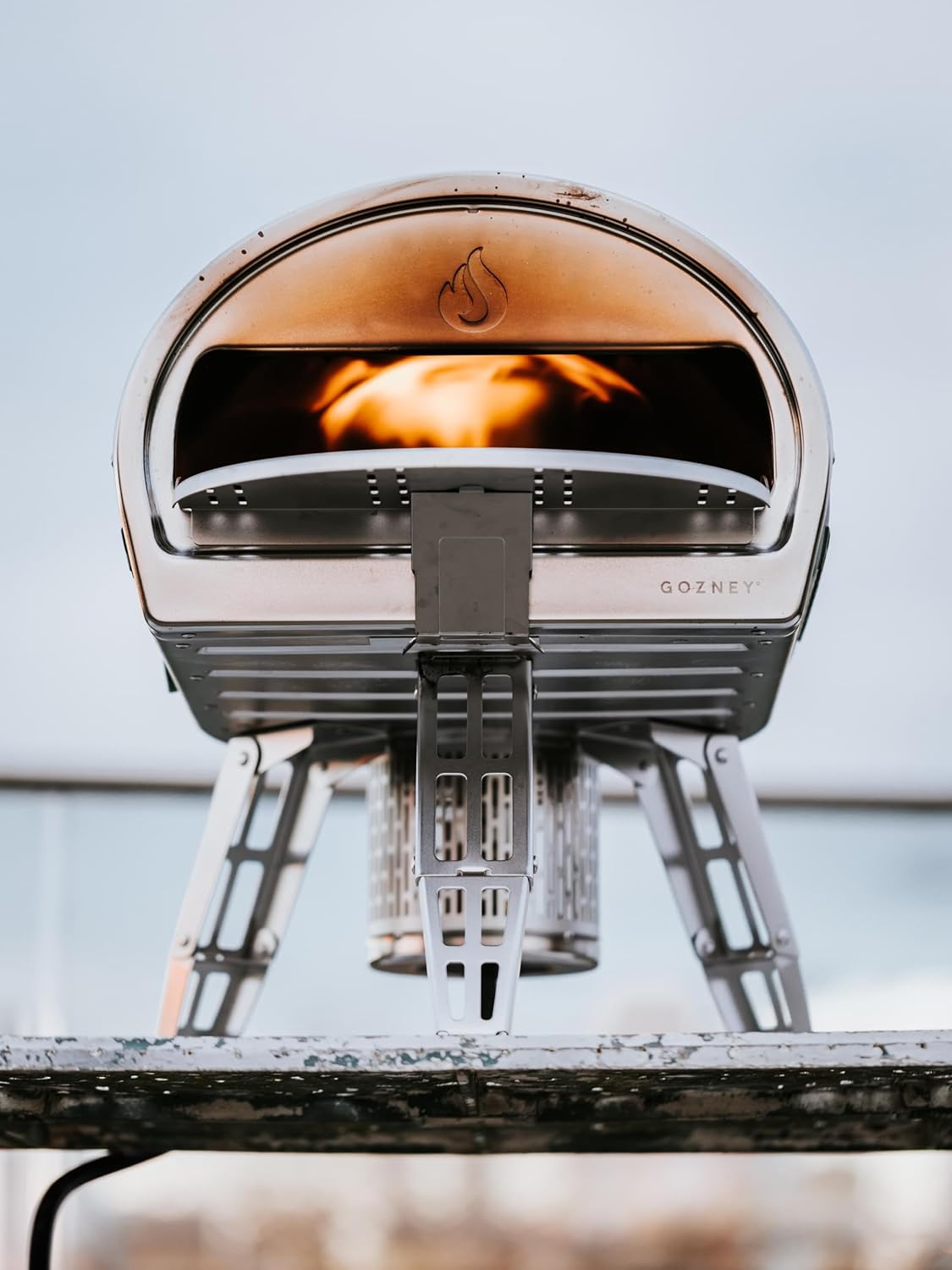 Gozney Roccbox Oven Mantel with a Air-Vented Stainless Steel Shelf, Over 70 Sq Inches of Space