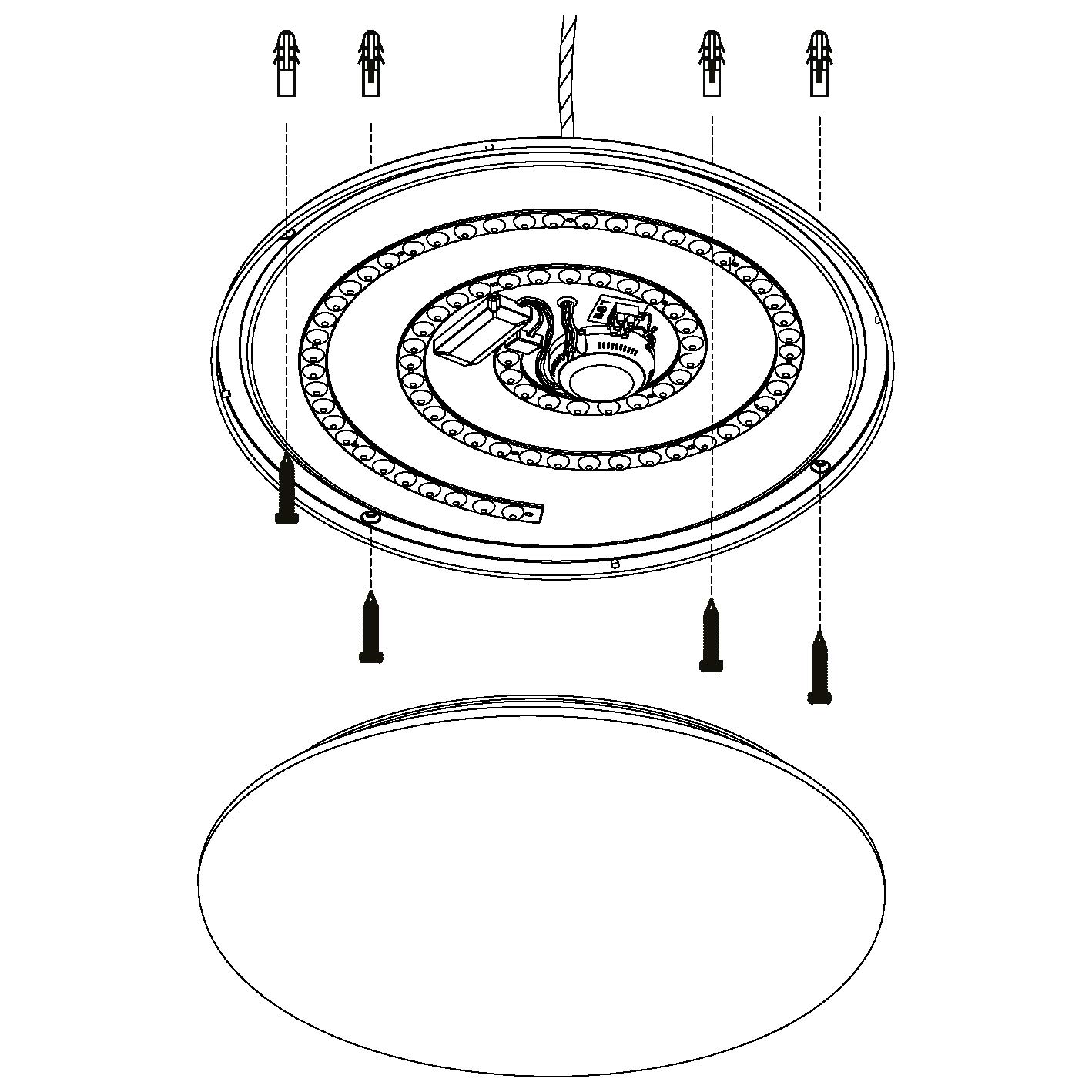 EGLO Access LED Deckenleuchte Frania-A, 1 flammige Wandlampe