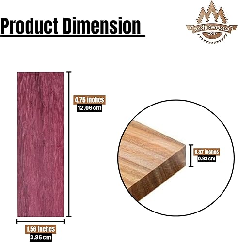 Vista 12 de IECAP LLC Bookmatched - Básculas de mango de cuchillo de boj - Materiales de mango de cuchillo - Básculas de madera natural para manualidades - Boje