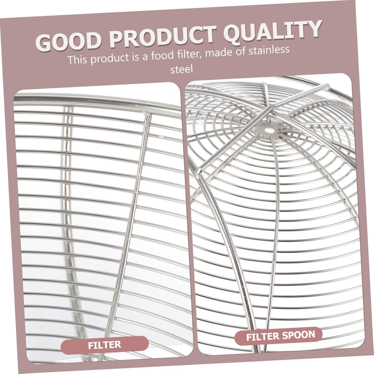 Cabilock Stainless Strainer Spoon Fruit Vegetable Drain Skimmer Kitchen Noodle Colander