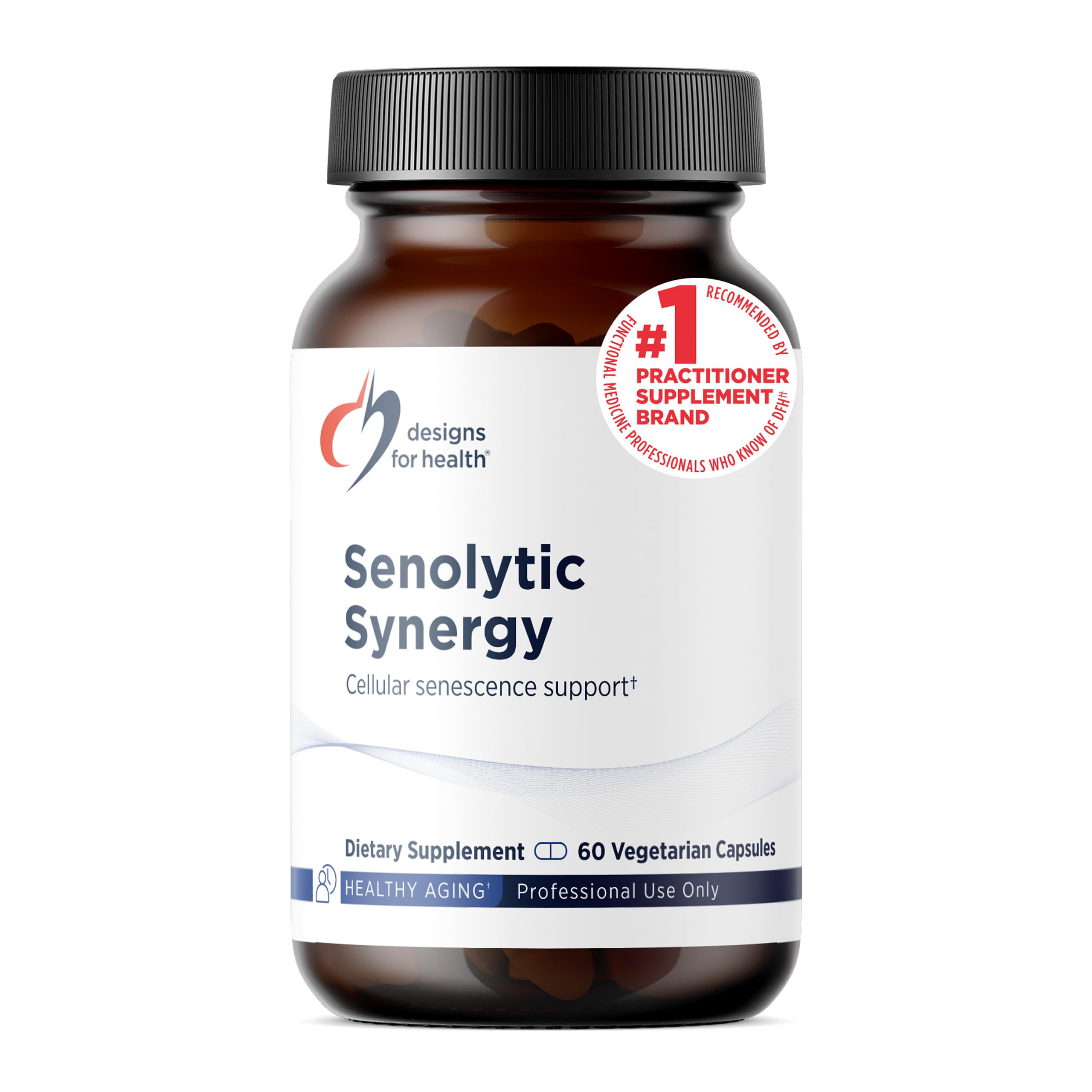 Designs for Health Senolytic Synergy Quercetin & Fisetin, 60 Capsules