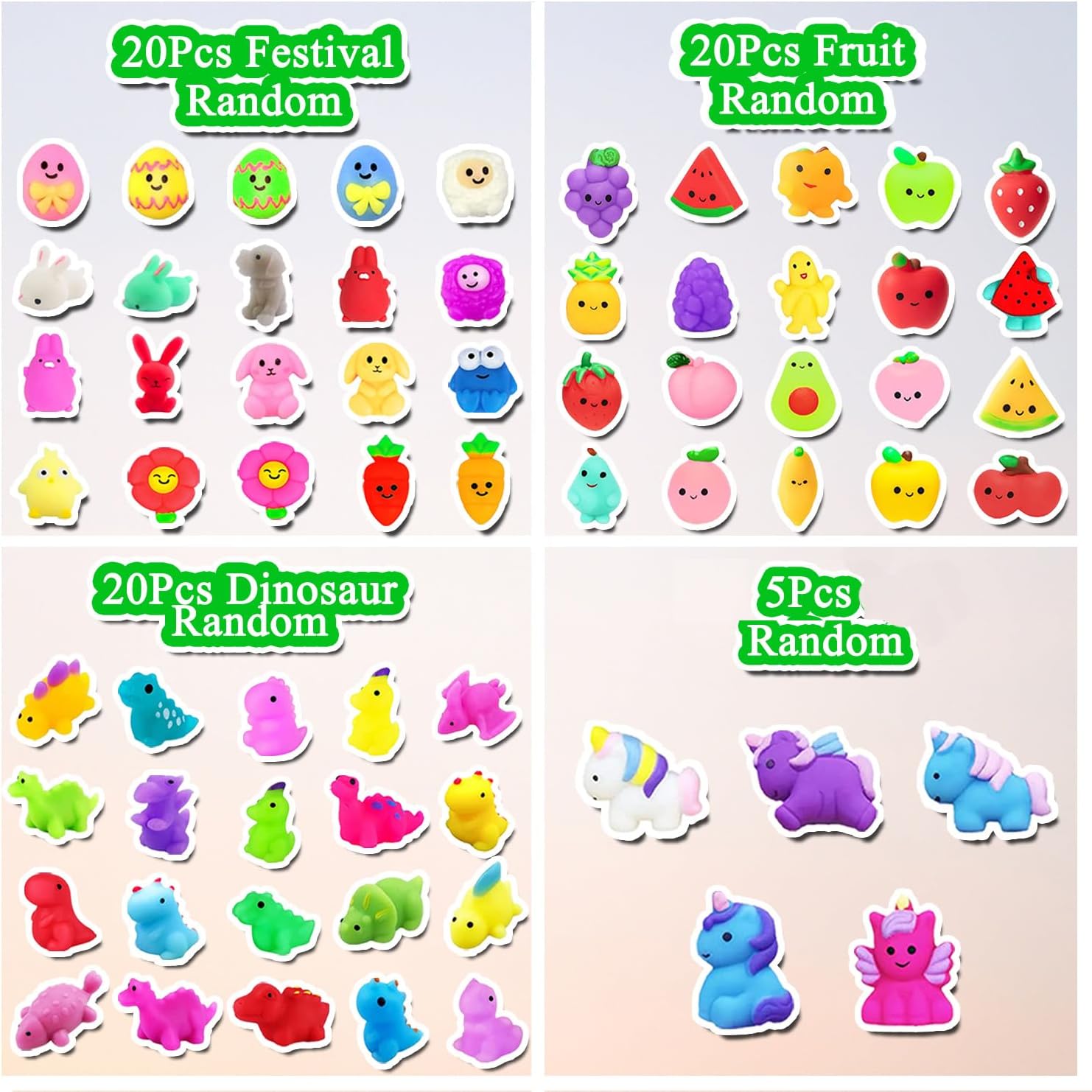 200Pcs Mochi Squishy Toys, Mini Kawaii Squishies Stress Relief Fidget Toys Bulk for Kids Party Favors, Birthday Gifts, Easter Egg Fillers, Valentines Goodie Bags ,Christmas Stocking Stuffers - Image 2