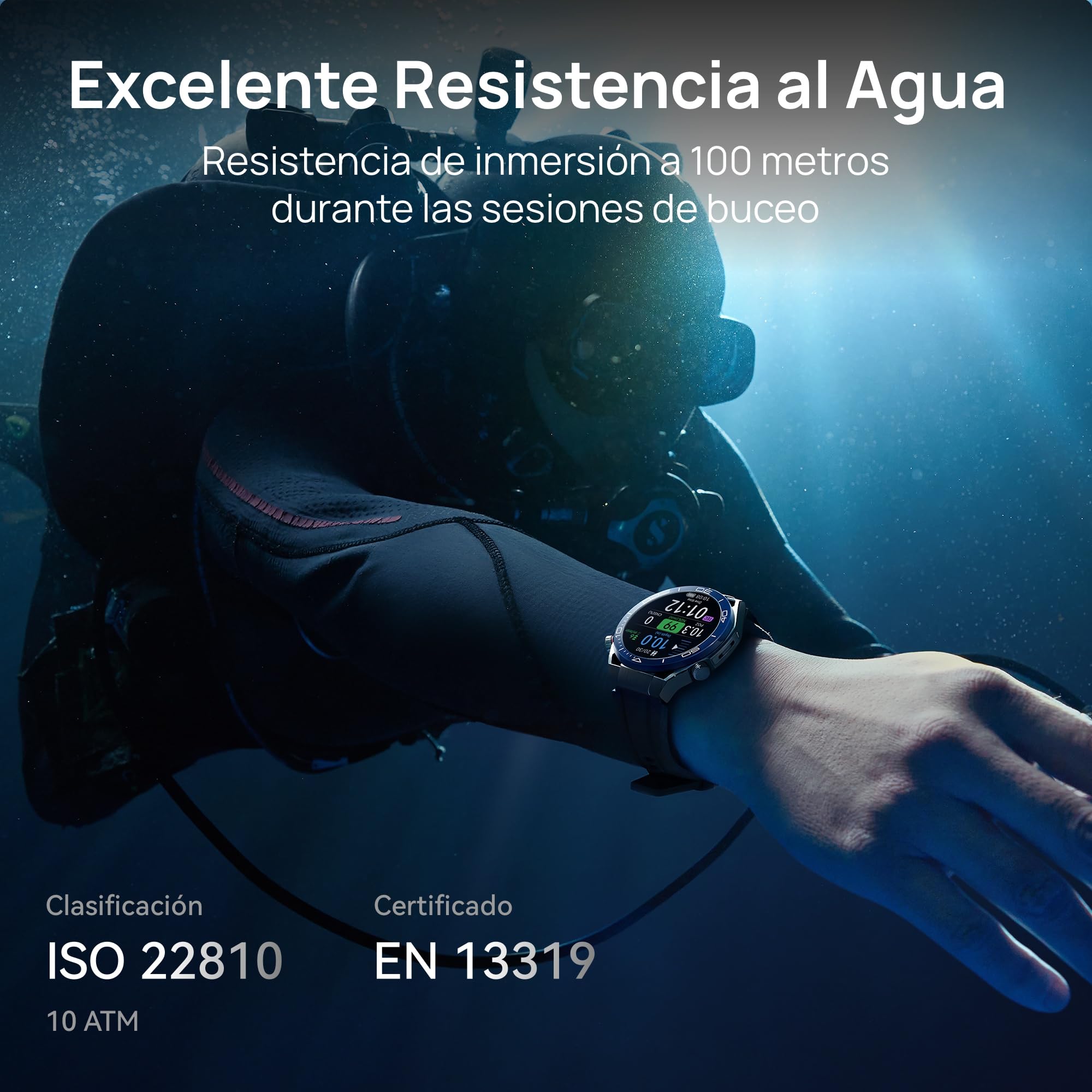 HUAWEI Watch Ultimate Smartwatches, Reloj de Metal Líquido a Base de Circonio, Modo de Golf, Resistencia al Agua a 100 Metros, Dos Semanas de Batería, GPS, Llamadas Bluetooth, iOS & Android