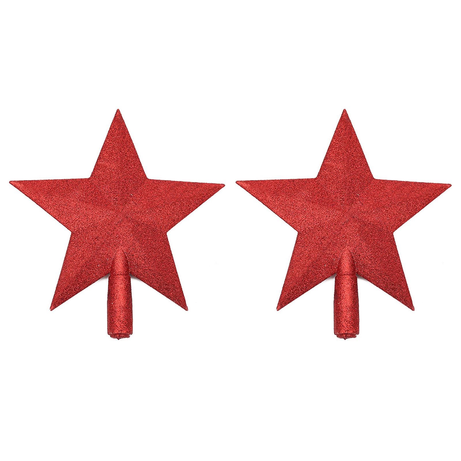 Lerpwige 2Pieces Star Christmas Tree Toppers Decoration Eye Catching Toppers Set For Elegant Adornment Sparkling