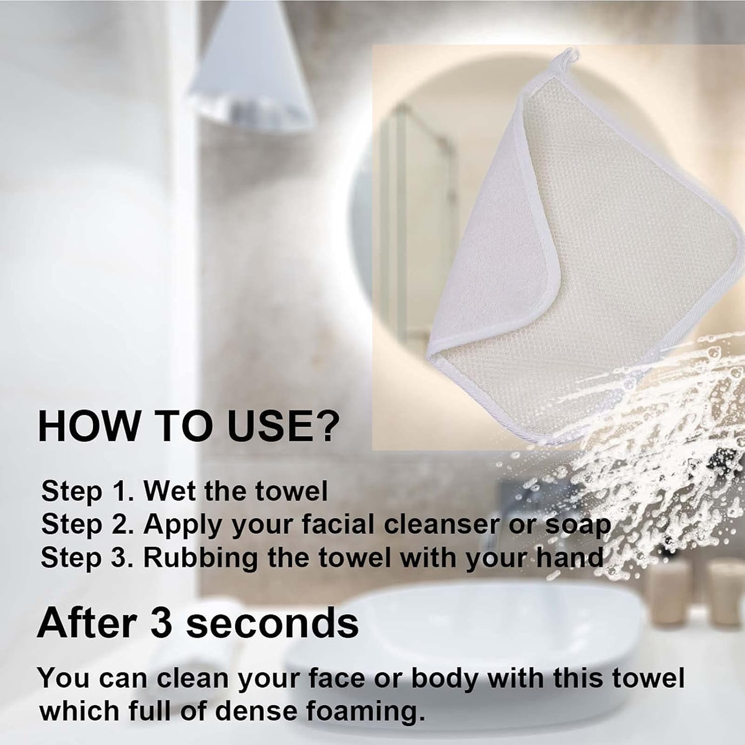 PPHAO - Soft Weave Washcloth for Face - Face Washcloths - Exfoliating Washcloths for Dead Skin - Washcloth Scrubber for Body - Towel - Double Sided Design - 12 Pack - Image 3