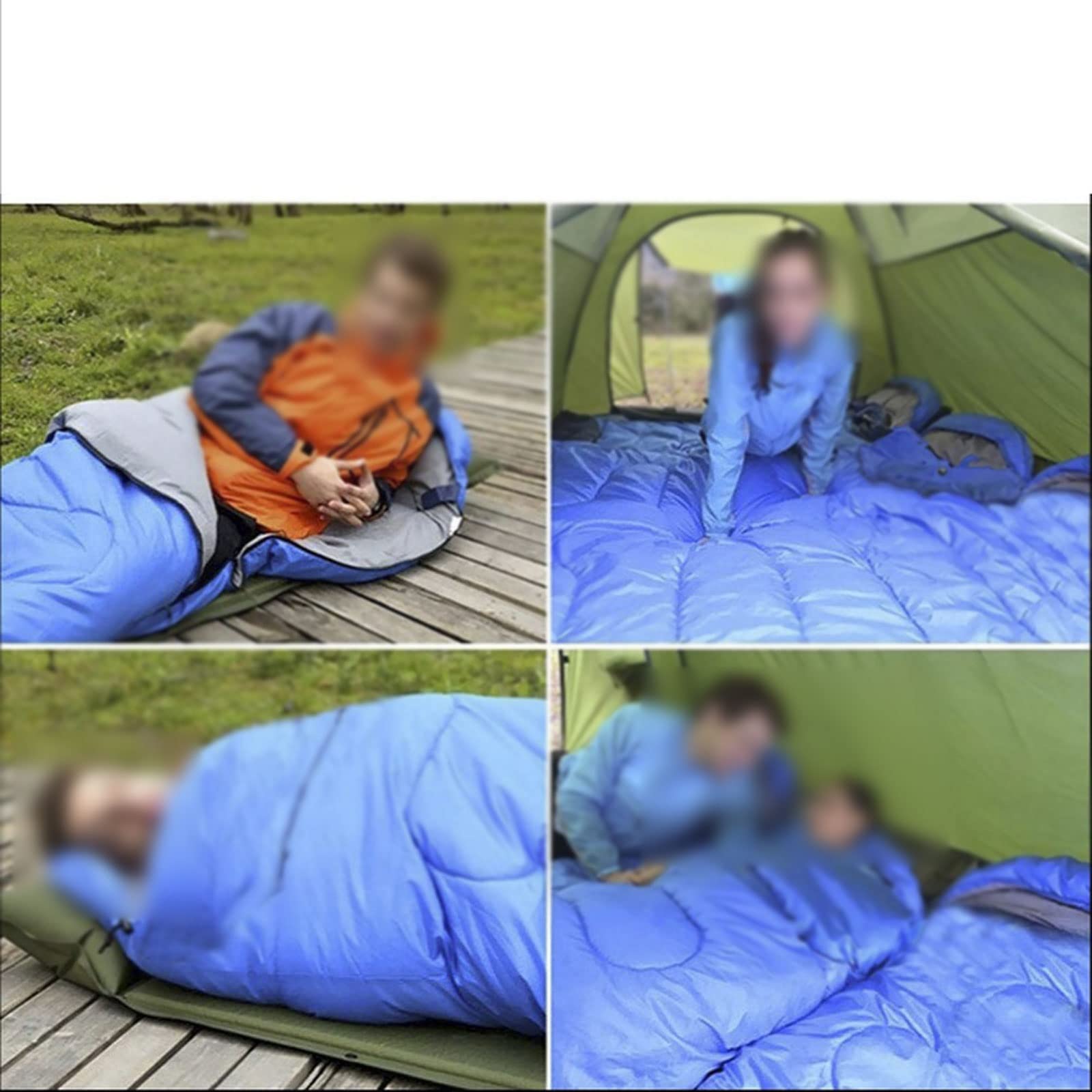 sábanas de Viaje para Camping, Saco de Dormir Verano Camping Hueco algodón sobre Tienda Oficina Almuerzo Adulto Multicolor
