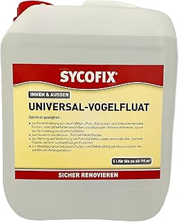 Universal-Vogelfluat hochwirksames Bautenschutzmittel für alkalische Wände, neutralisiert und imprägniert, isoliert Nikotin-, Ruß- und Wasserflecken, innen und außen, 5L für ca. 70 m²