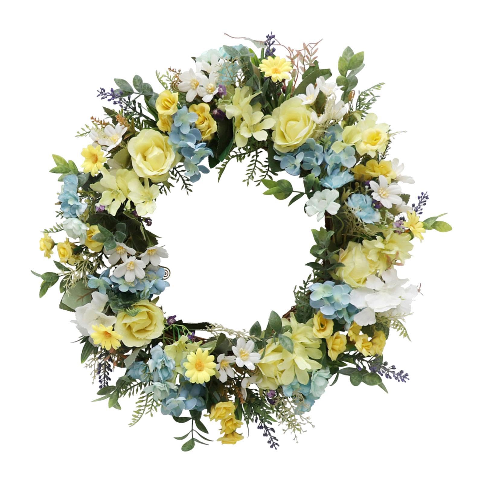 CYDZSRA Simulation Wreaths Floral Hoop Garland Beautiful Premium Hanging Decorative No To Worry About Fading Or Wilting. Fall Decor Wreath Hanging Decorative