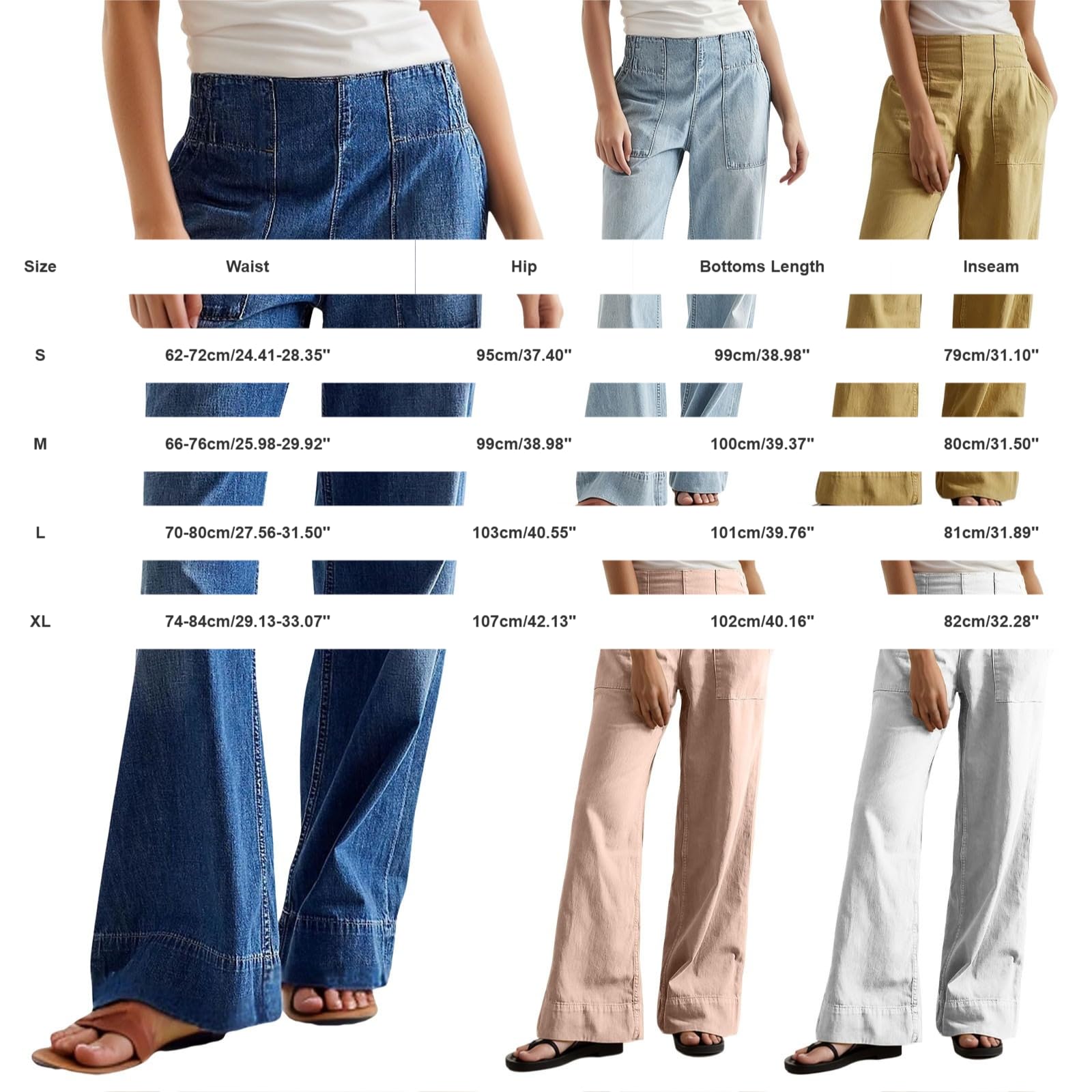 Jeanshose Damen High Waist Weites Bein - Denim Hose Damen Elegant | Locker Jeans Straight Jeanshosen Harajuku Palazzohose Mit Taschen Sommerhose Große Größe Cargohose Y2K Streetwear Denimhose