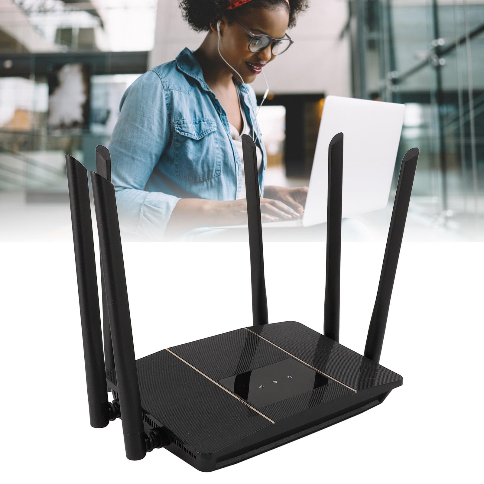 Router 4G LTE CPE, 6 Anten WiFi Przenośny Router z Modemem 4G LTE z Gniazdem Karty SIM, Szybki Kieszonkowy Router Wi-Fi 300Mbps do Laptopa, Telefonu PC, Wersja Europejska i