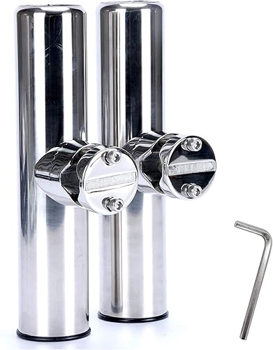 Amarine Made Abrazadera de acero inoxidable para cañas de barco, soporte de caña de pescar para rieles de 0.866 in (78 pulgadas) a 0.984 in (1