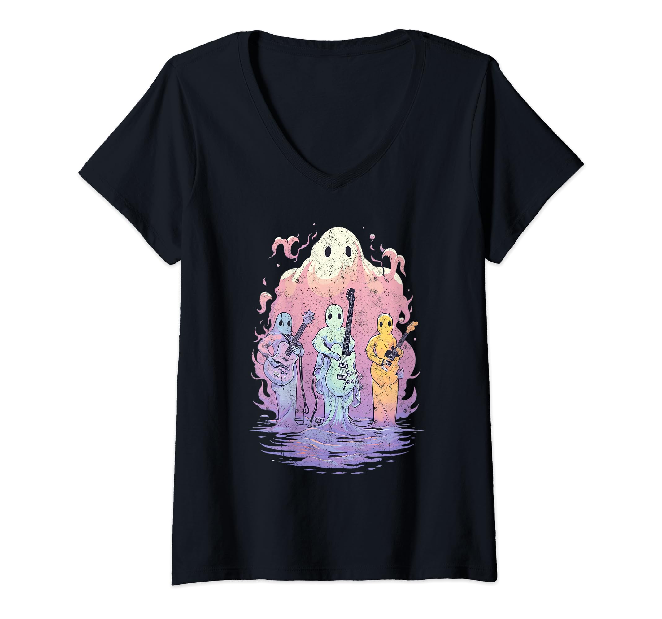 Amazon.com: Womens Ghost Band | Cute Ghost Music Band Creepy Pastel Goth  Ghosts V-Neck T-Shirt : Clothing, Shoes \u0026 Jewelry