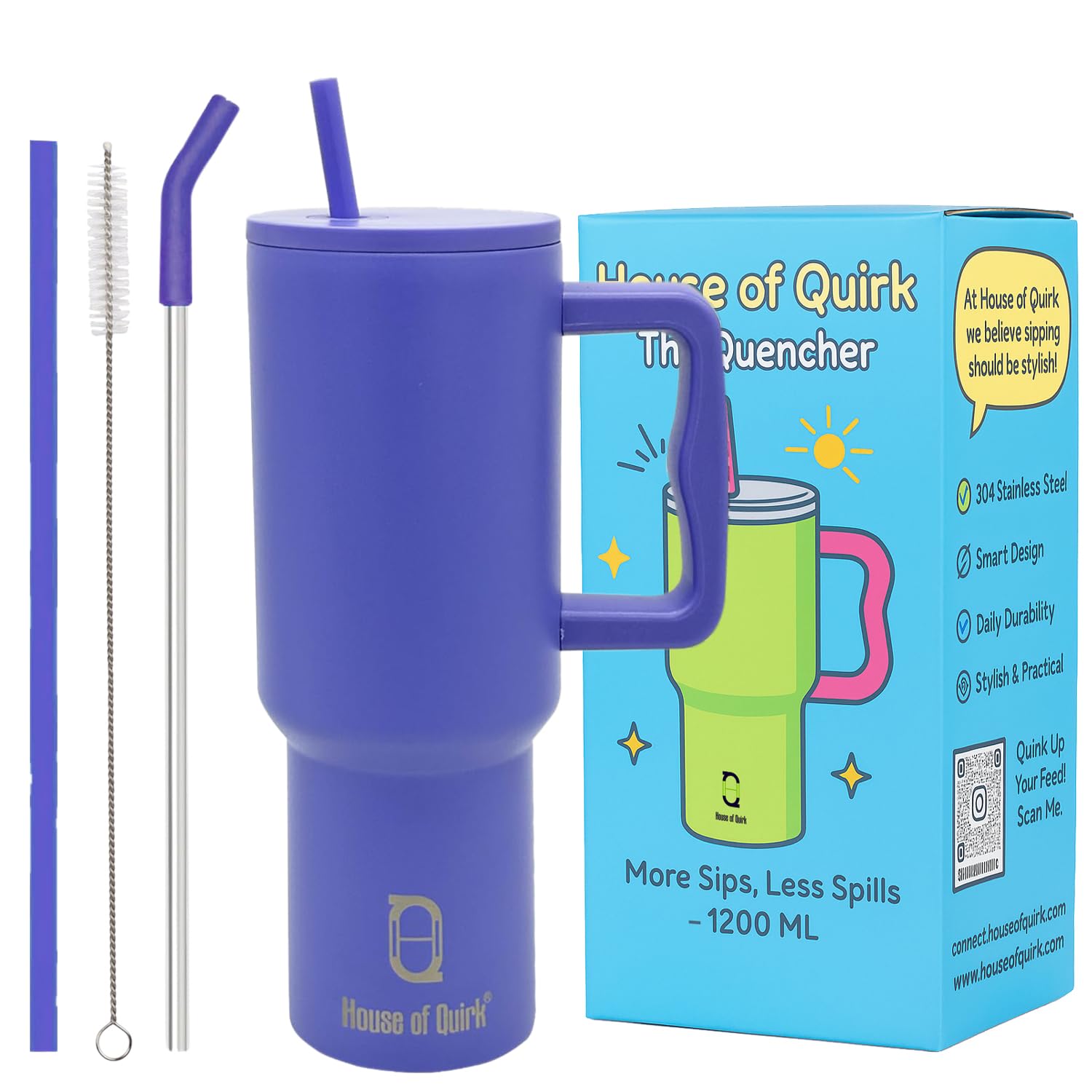 Buy House of Quirk 1200ML Stainless Steel Tumbler with Handle