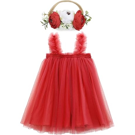 Charming Red Outfit for Baby Girl's First Birthday