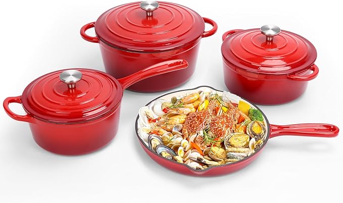 QuliMetal Nonstick Enameled Cast Iron Cookware Set QuliMetal Nonstick Enameled Cast Iron Cookware Set