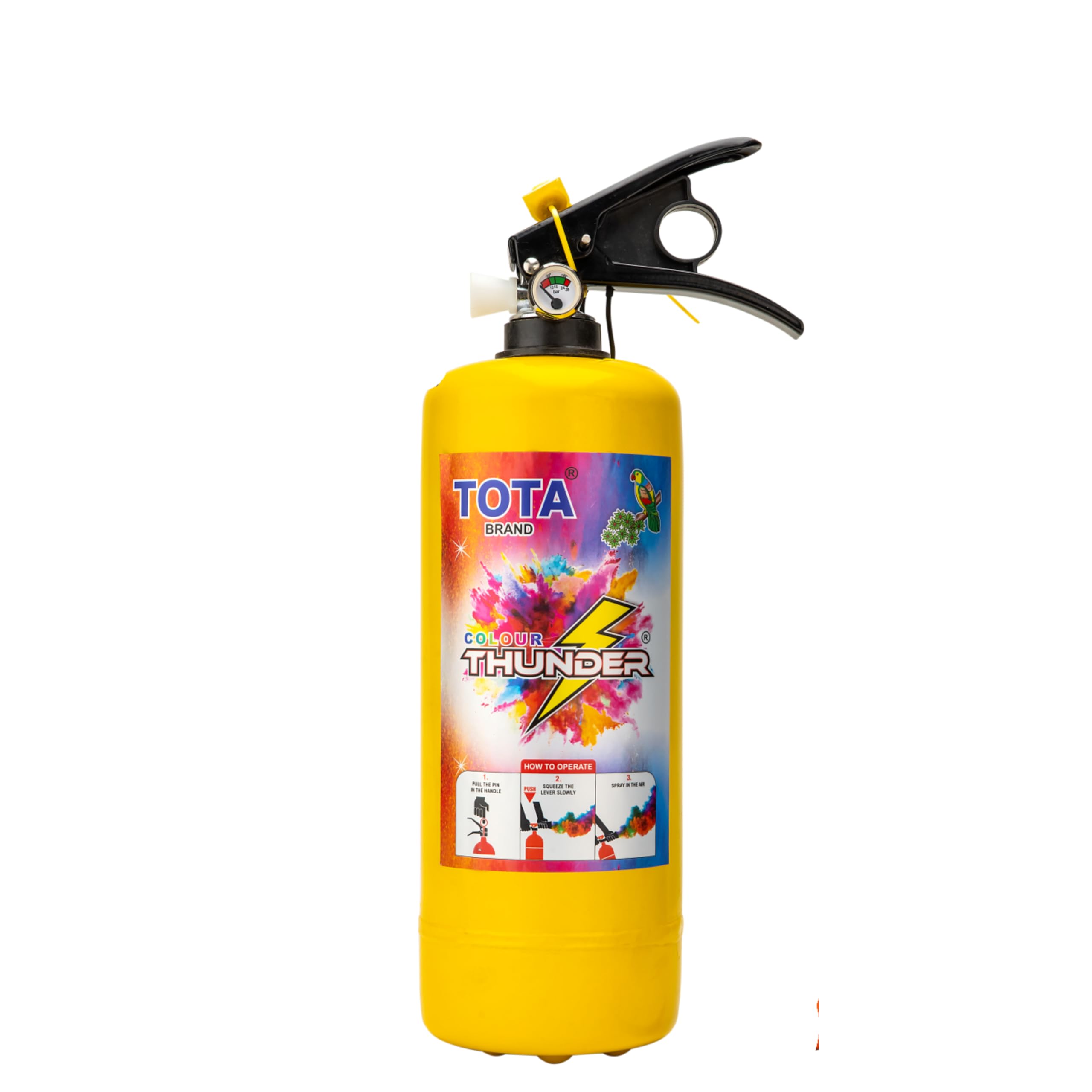 Tota Thunder Colour Cloud Holi Gadget | Natural and Herbal Gulal Spray Cylinder for Holi Celebration, Weddings, Photoshoots, Theme Parties - 2Kg Random 2 Colour-image-21