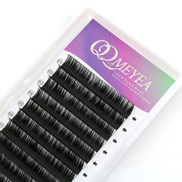 Eyelash Extensions Individual Lashes 0.07 C Curl Classic Volume Lash Extensions Supplies 14mm Length Single Eyelashes Extensions Premium Single Silk Eyelash(14mm, 0.07 C Curl)
