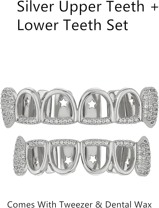 Grillz Street Hip Hop para Dientes Oro Rosa 18K miniatura 2