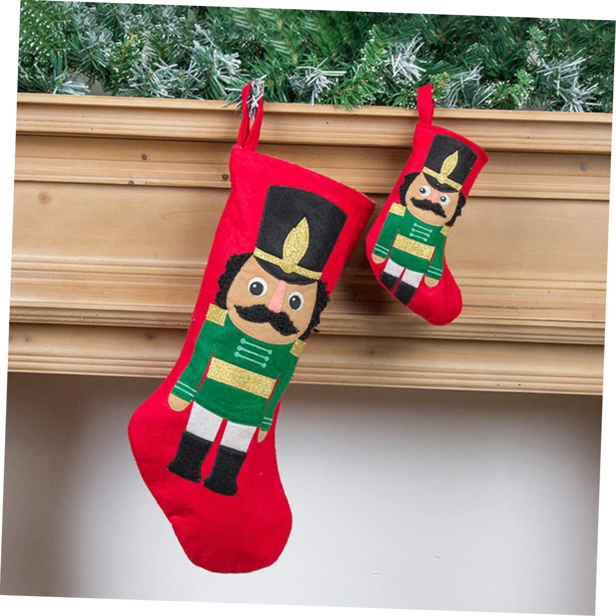 TOPBATHY 6 STK Soldat Weihnachtsstrumpf Familienweihnachtsstrümpfe Weihnachtstüten Weihnachtsdekorationen Weihnachtssocken Christbaumschmuck Weihnachtsfeier Sockenanhänger Filzstoff