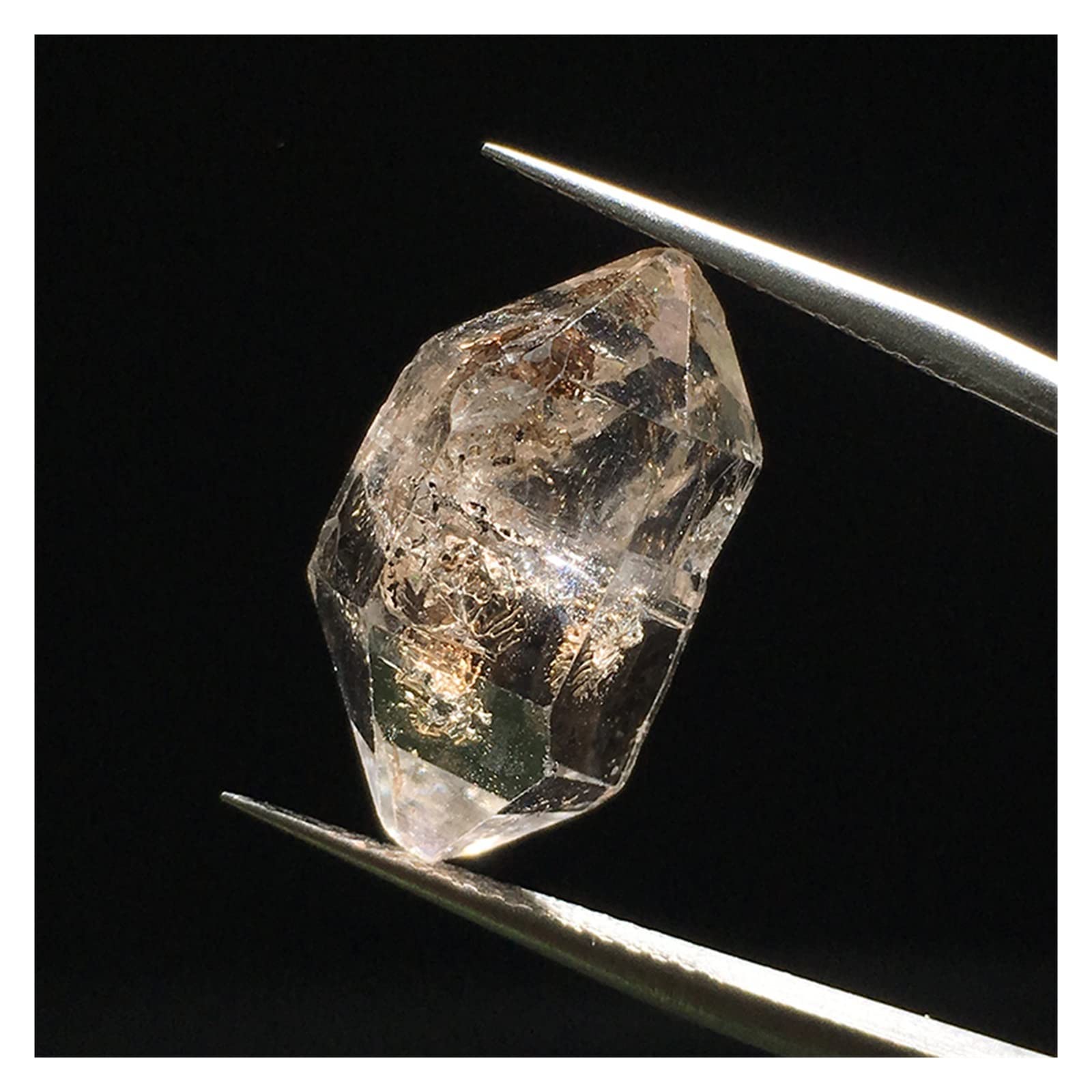 Amazon.co.jp: ナチュラルクリスタルストーンブラックハーキマー  