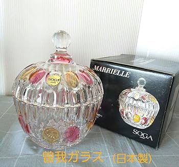 ガラス レトロ キャンディポット キャニスター キャンディポット カットガラス キャニスター -通販-ローズ