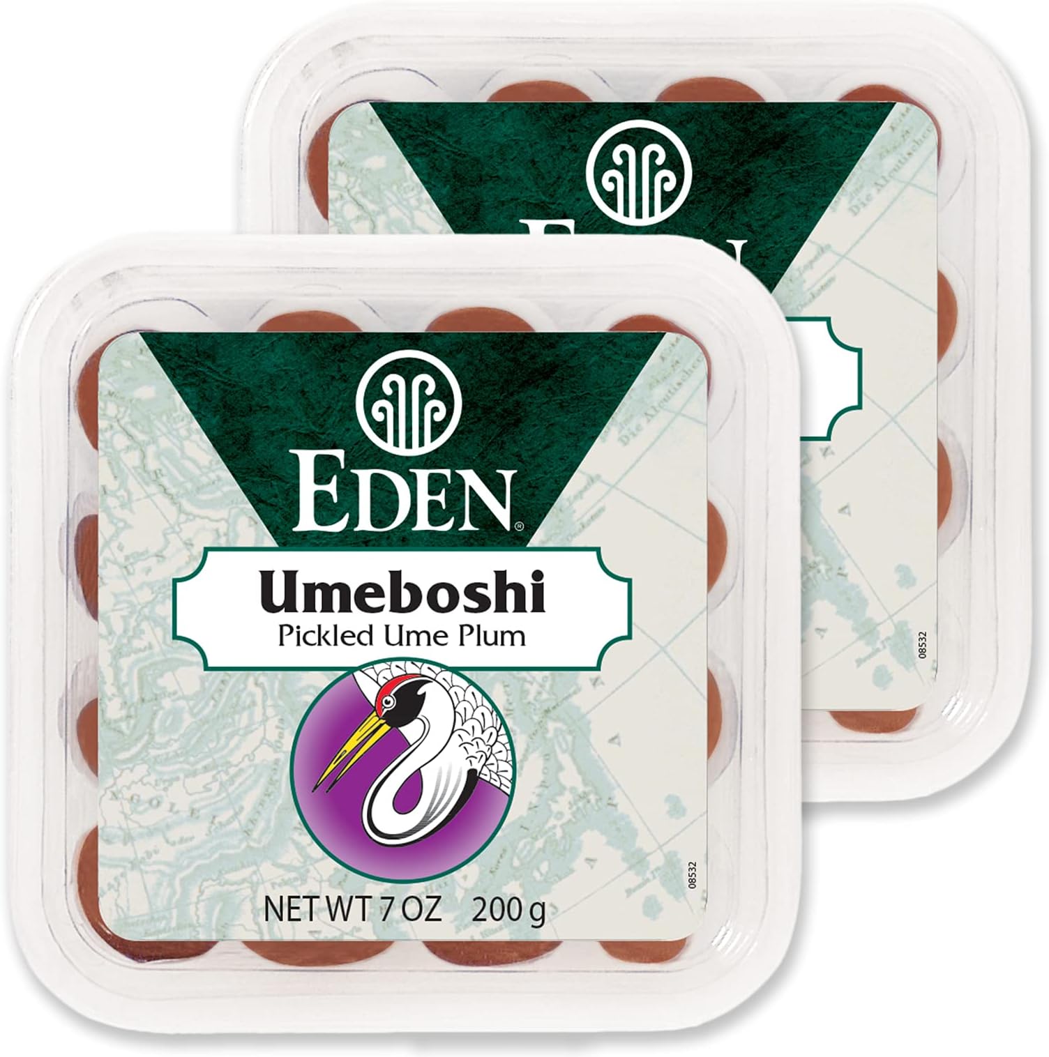 Eden Umeboshi, Traditional Japanese Made Pickled Plums, Ume, Authentic, No MSG, 7 oz (Pack of 2)
