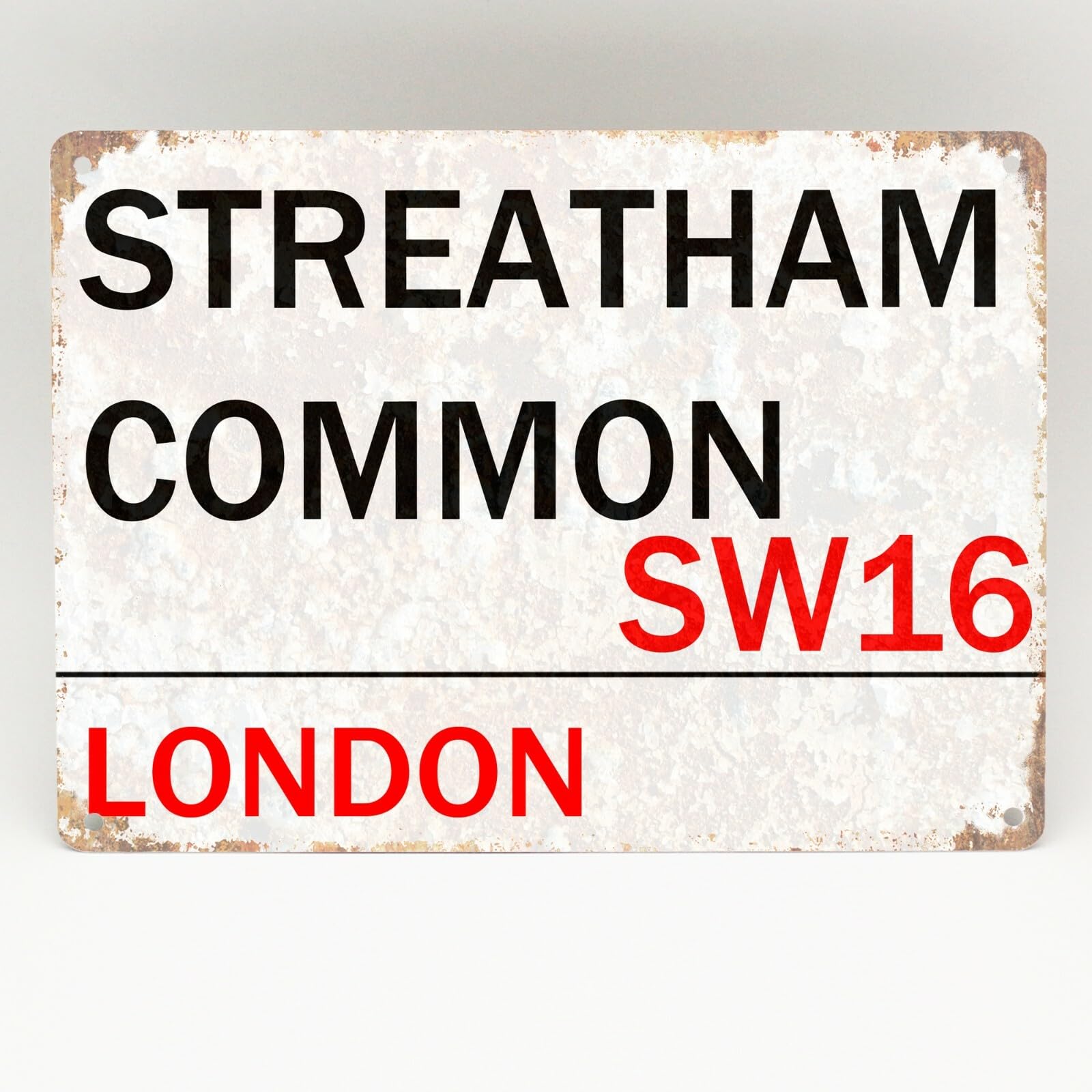 Yelacecca Tin Sign A37911 Streatham Common Metal Sign London Street Novelty Retro Wall Plaque Vintage Street Sign 8X12 Inches
