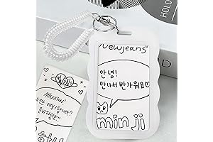 Photo Card Holders Kpop Keychain, Acrylic Photocard Holders 3 Inch ID Badge...