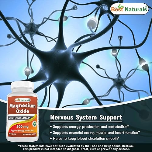 Miniatura 5 de Best Naturals L-teanina 200mg y óxido de magnesio 500 mg