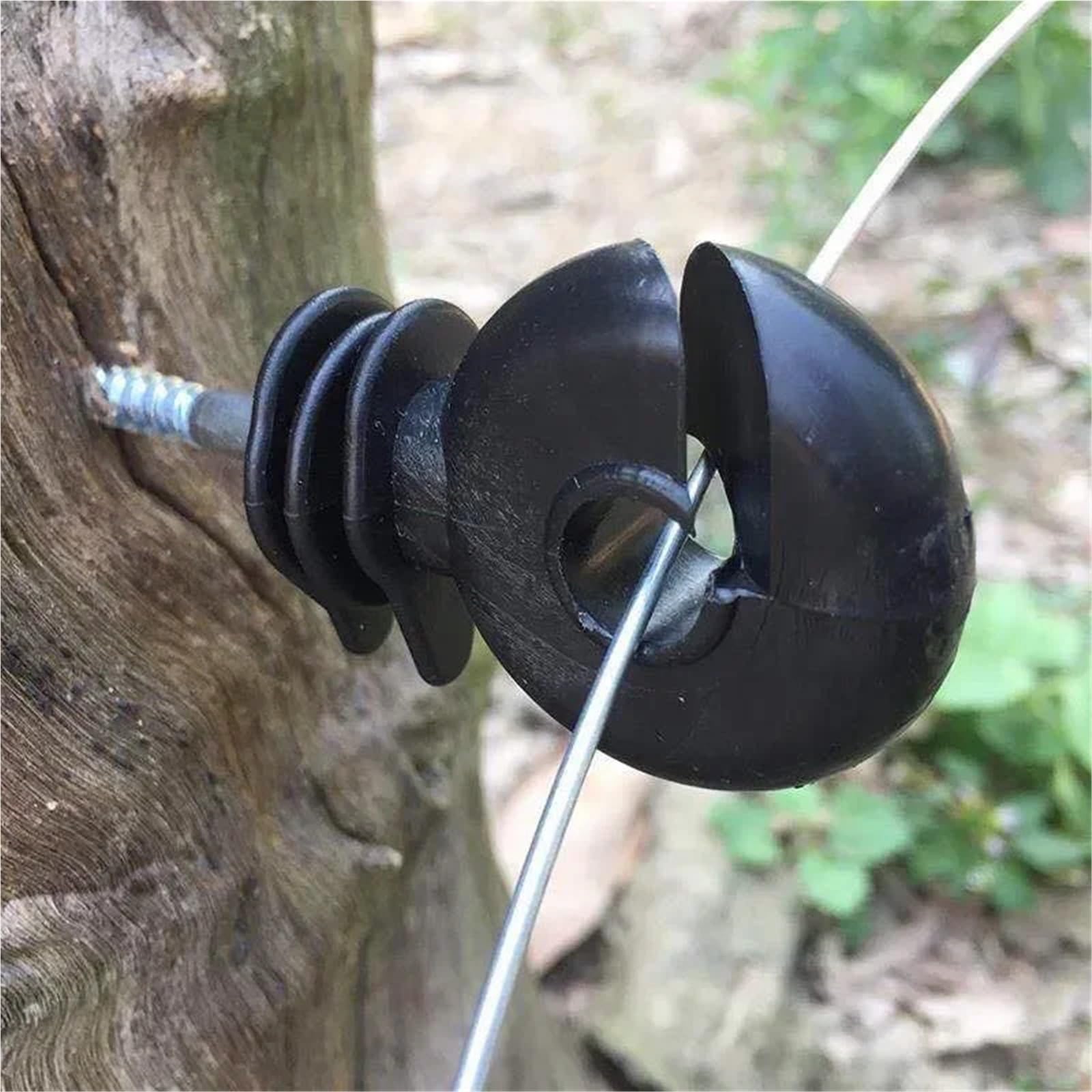 Anillo Aislador Aisladores Anillo atornillable for valla aislante de enrejado eléctrico negro for cría animales en jardines agrícolas(30pcs)
