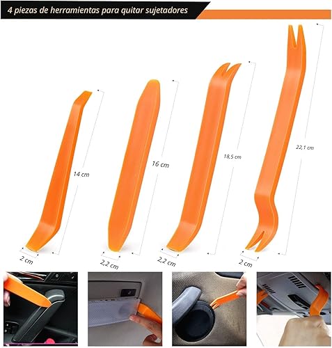 Vista 5 de GOOACC Juego de 480 clips de retención de parachoques con removedor de sujetador, remaches de plástico para automóvil, clips de panel de moldura