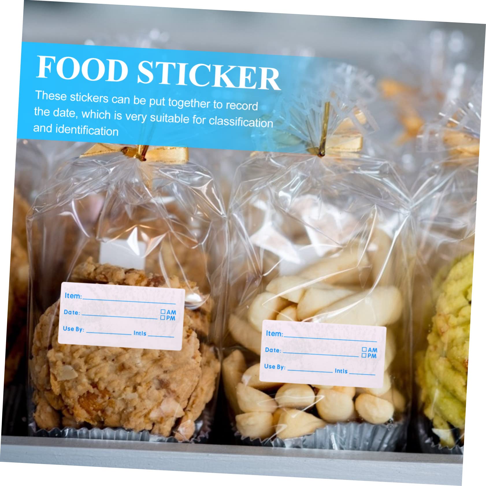 SHINEOFI 10rollos Etiquetas Adhesivas Para Alimentos Autoadhesivas y Escritos Para Conservación Cocina Etiquetado De Frascos y Almacenamiento
