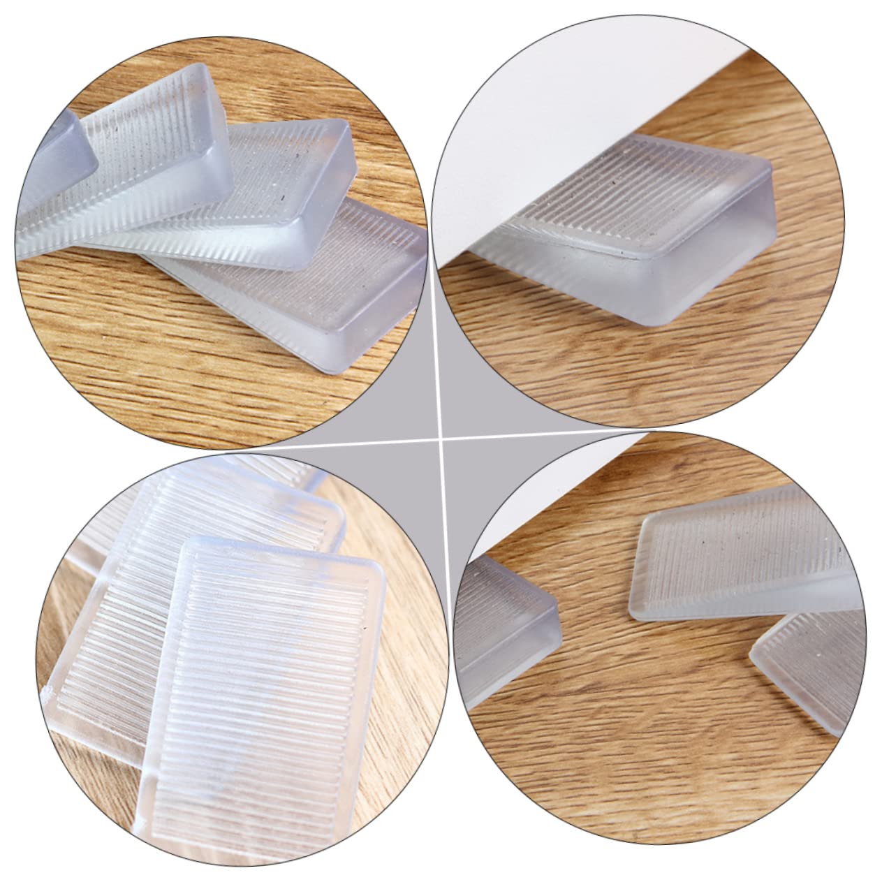 HAWILLOSCH 12pcs Door Wedge Appliance Leveling Pads Leveling Shims Furniture Shims Bed Shims Toilet Shims Home Furniture Leveling Door Stoppers Flexible Shims DIY Furniture White PVC