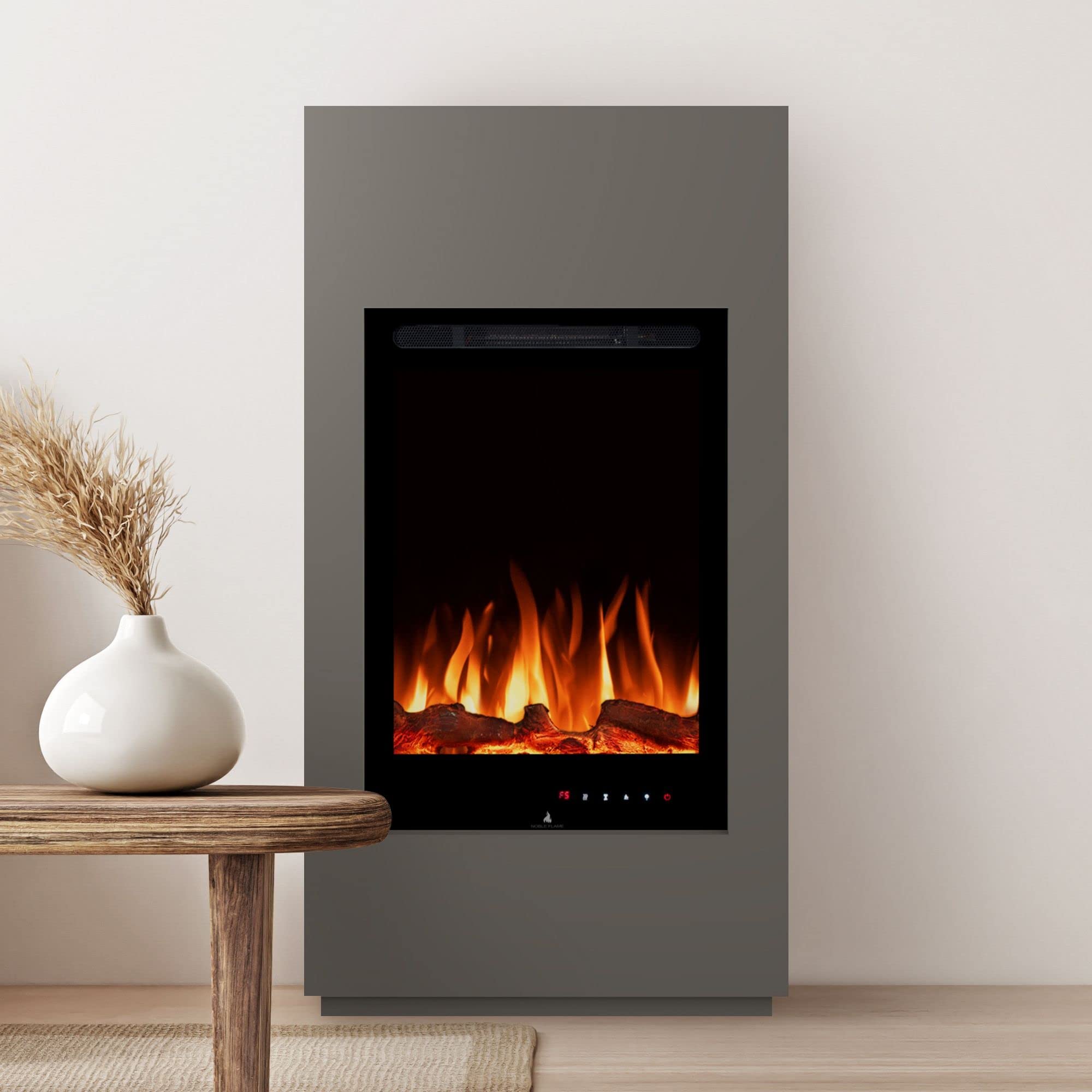 Noble Flame Brava [Modern Standing or Wall Electric Fireplace]: Quartz Grey  : Amazon.de: DIY u0026 Tools
