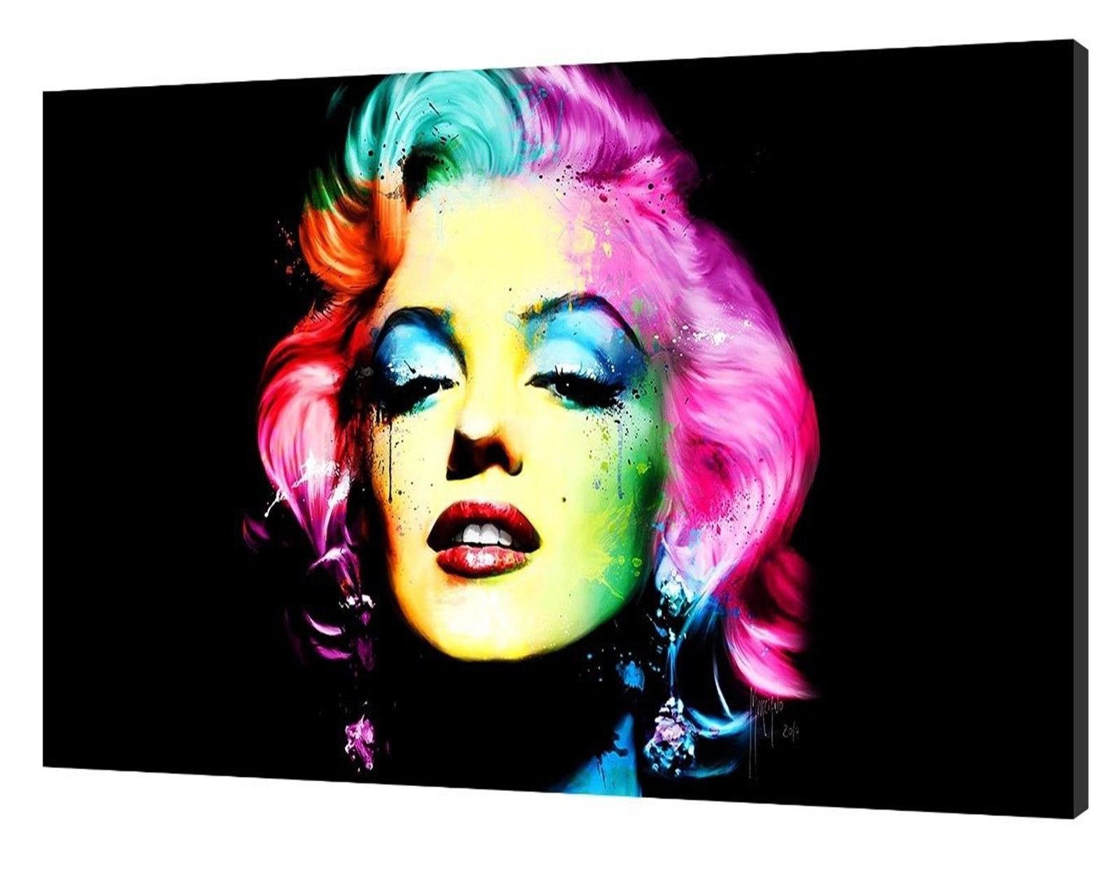 ARTSPRINTS Marilyn Monroe Make UP Picture Print ON Framed Canvas Wall Art Home Decoration 12 x 8 inch -18mm Depth