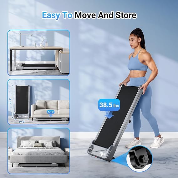 THERUN Walking Pad Under Desk Treadmill for Home and Office Small Walking Pad